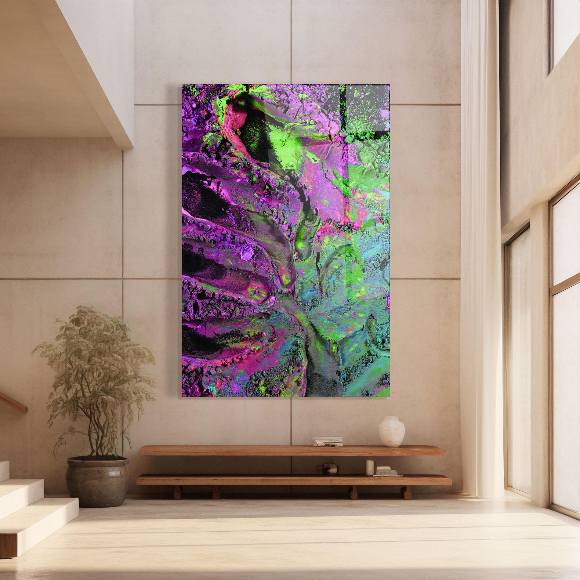 Üvegkép Purple Powder mockup 8