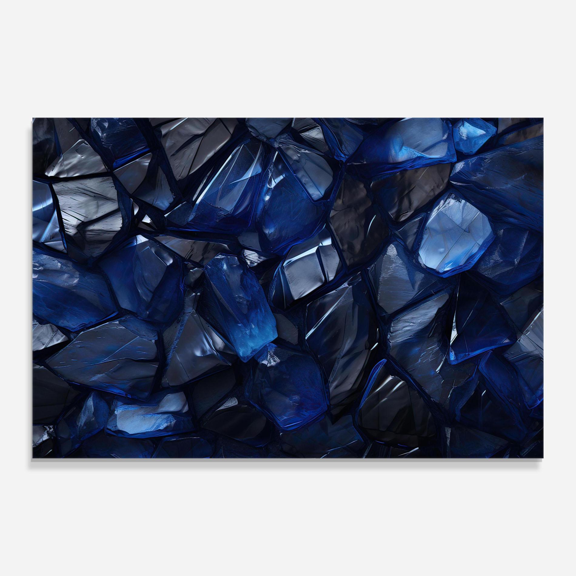 Üvegkép Blue Crystal Shape mockup 0