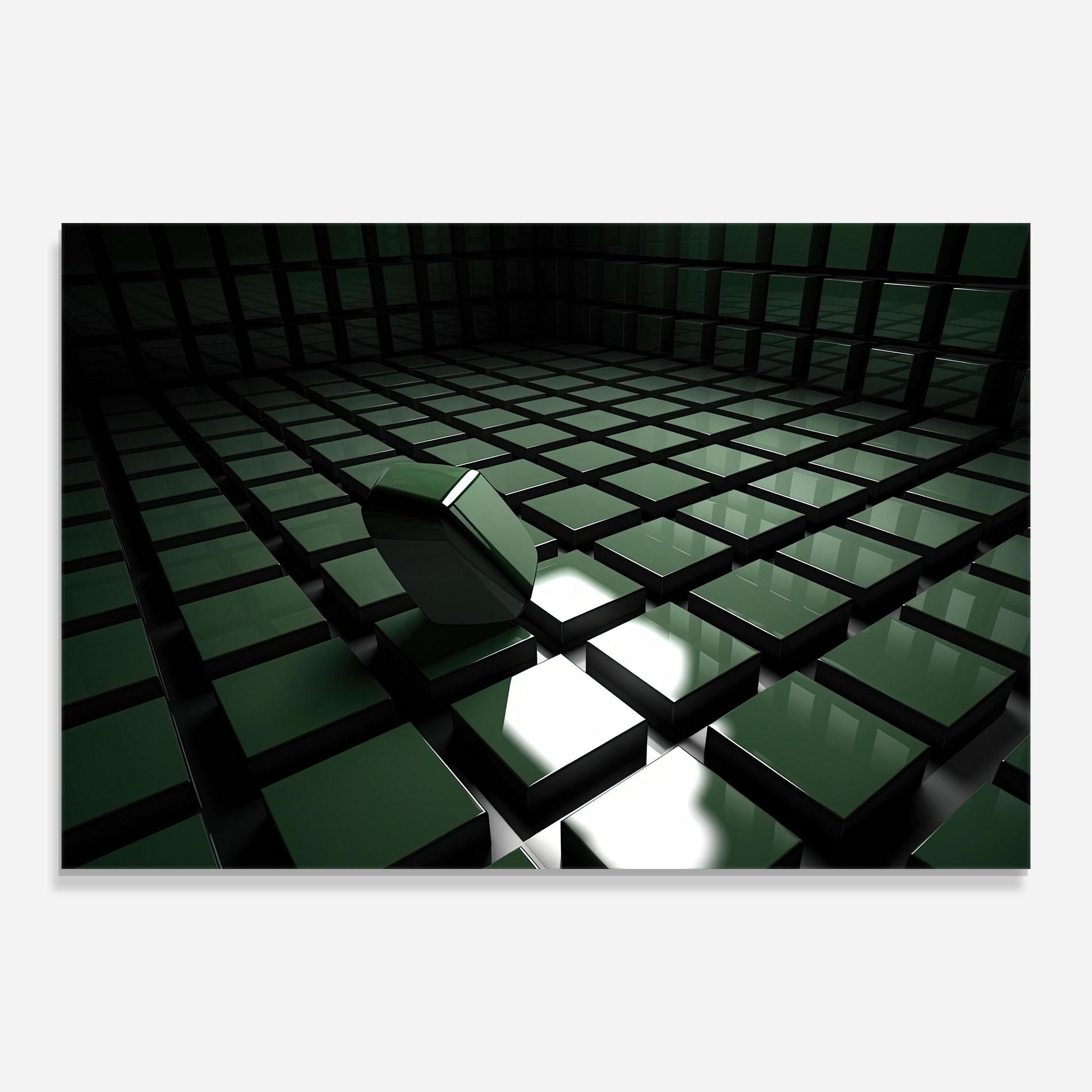 Üvegkép Green Shape Floating mockup 0