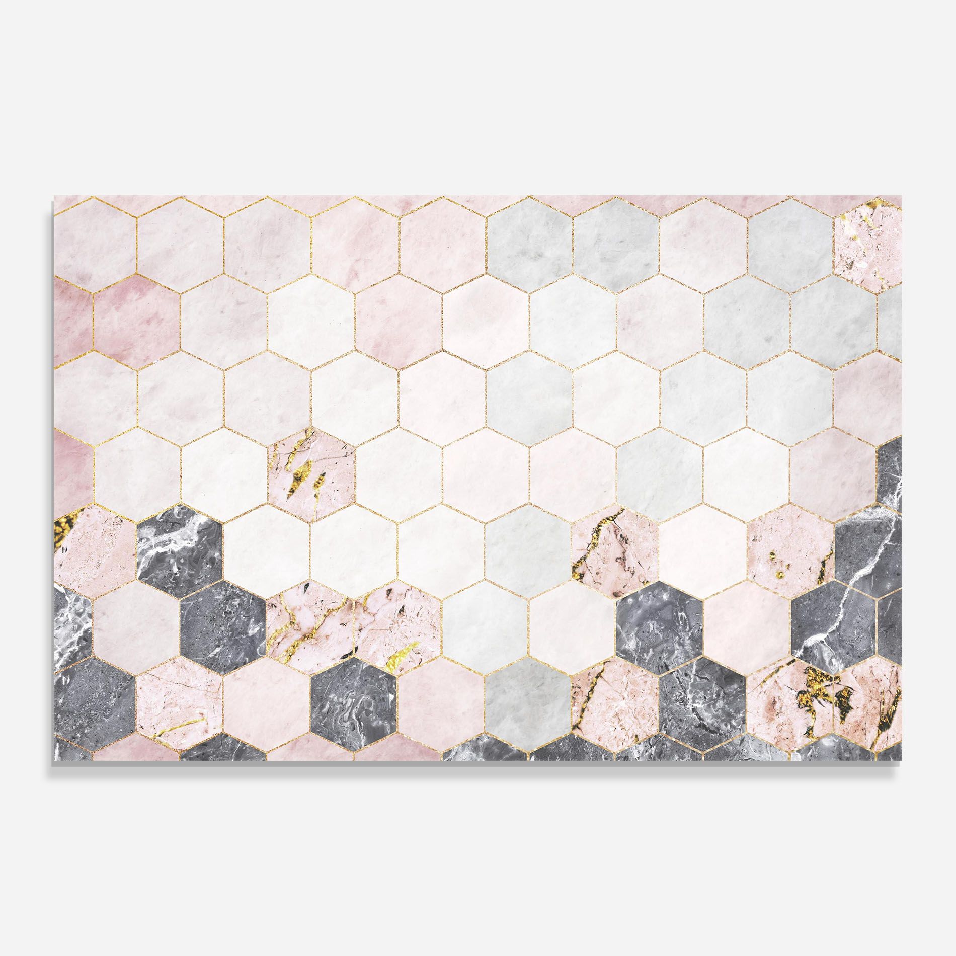 Grey Pink Hexagon mockup 0
