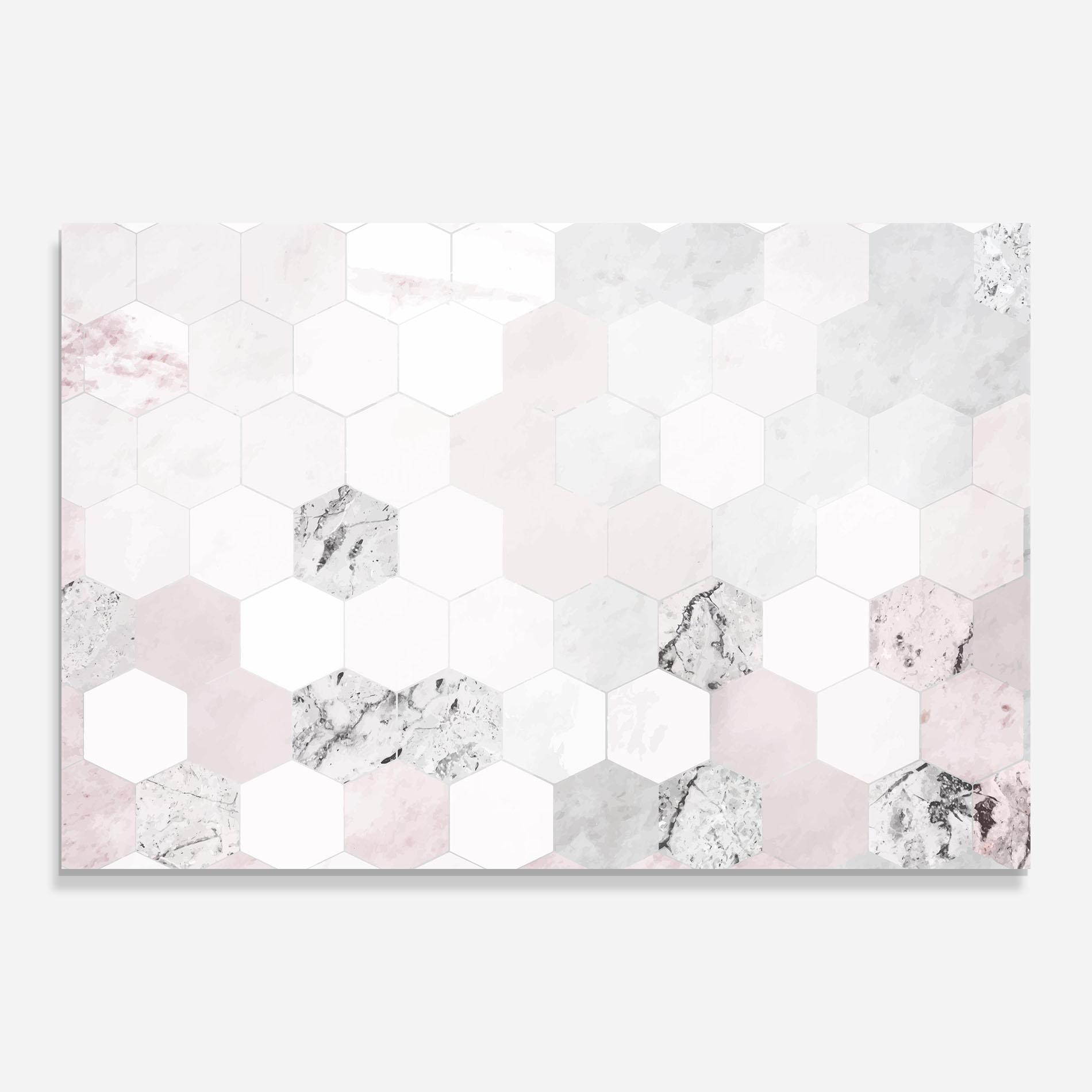 Üvegkép Pink Hexa Pattern mockup 0