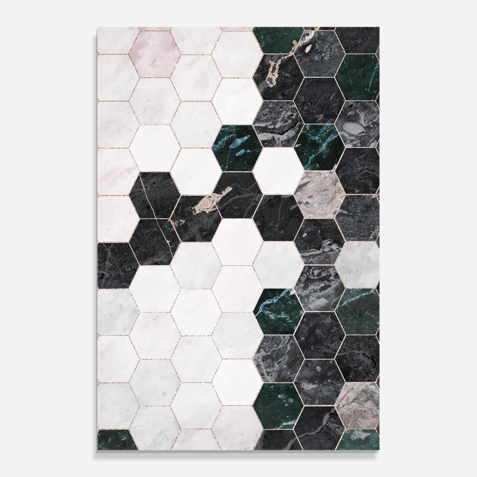Üvegkép Green Hexagon mockup 0