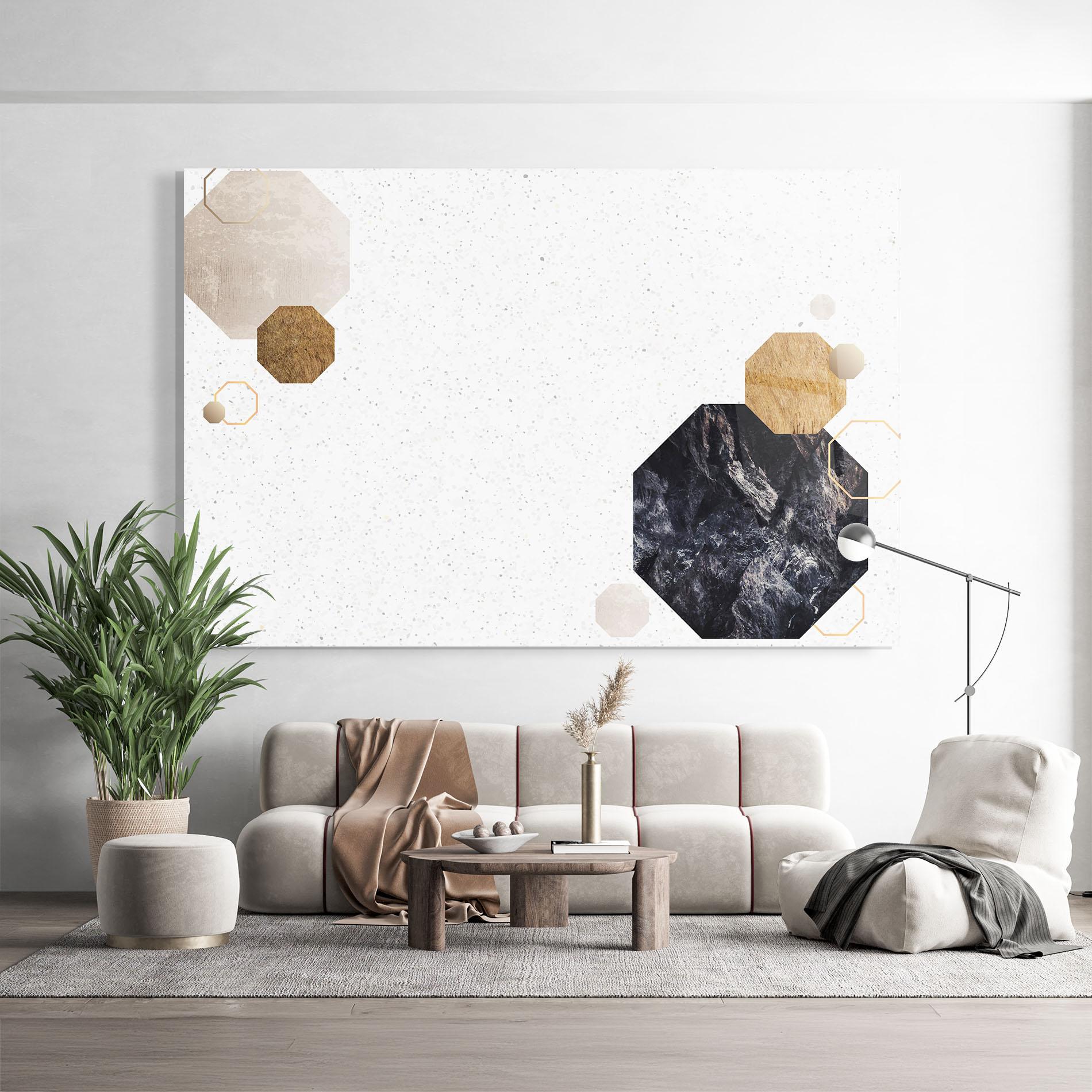 Üvegkép Big Hexagon mockup 9