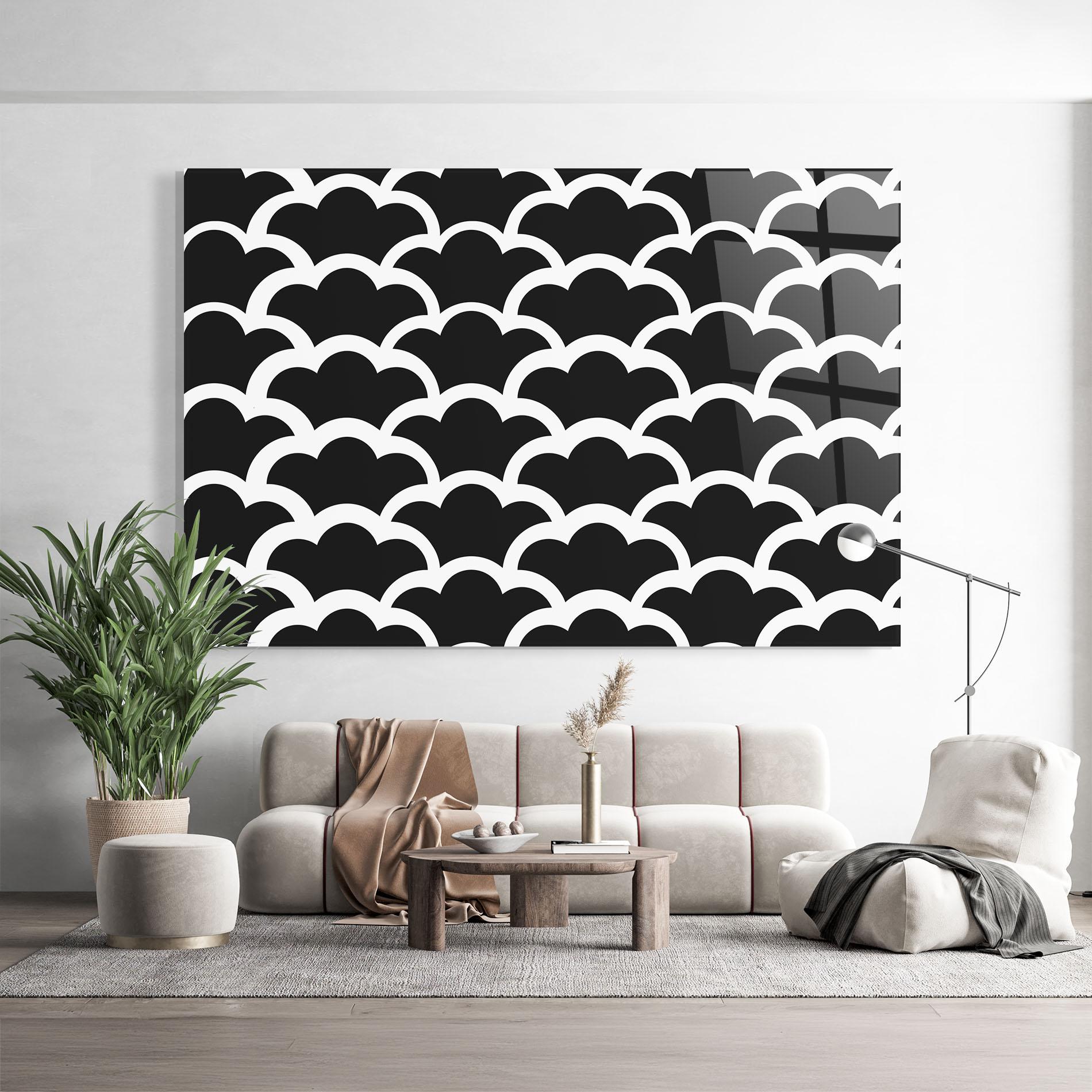 Üvegkép Black Clouds mockup 9