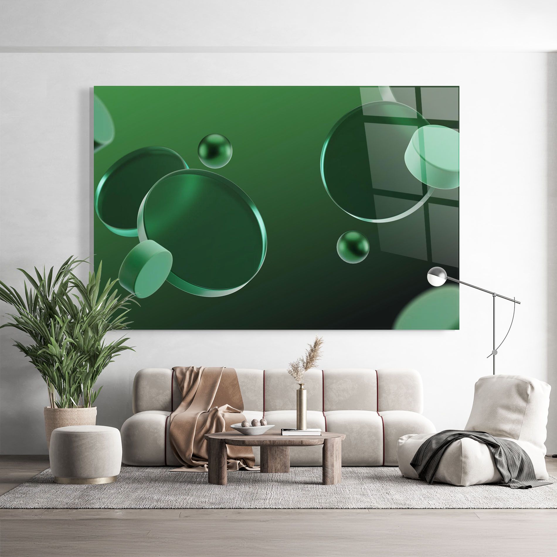 Green Circle Floating mockup 9