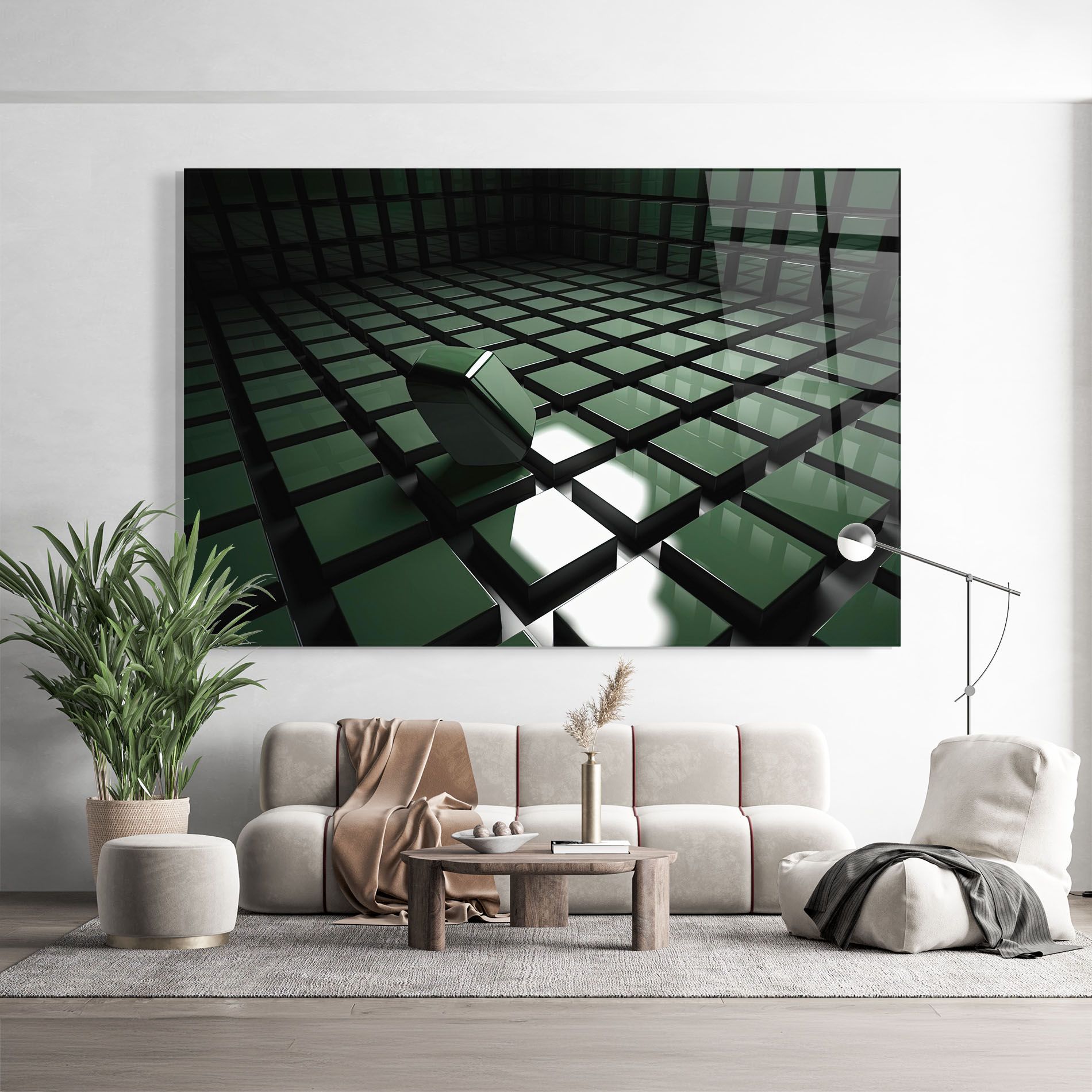 Green Shape Floating mockup 9