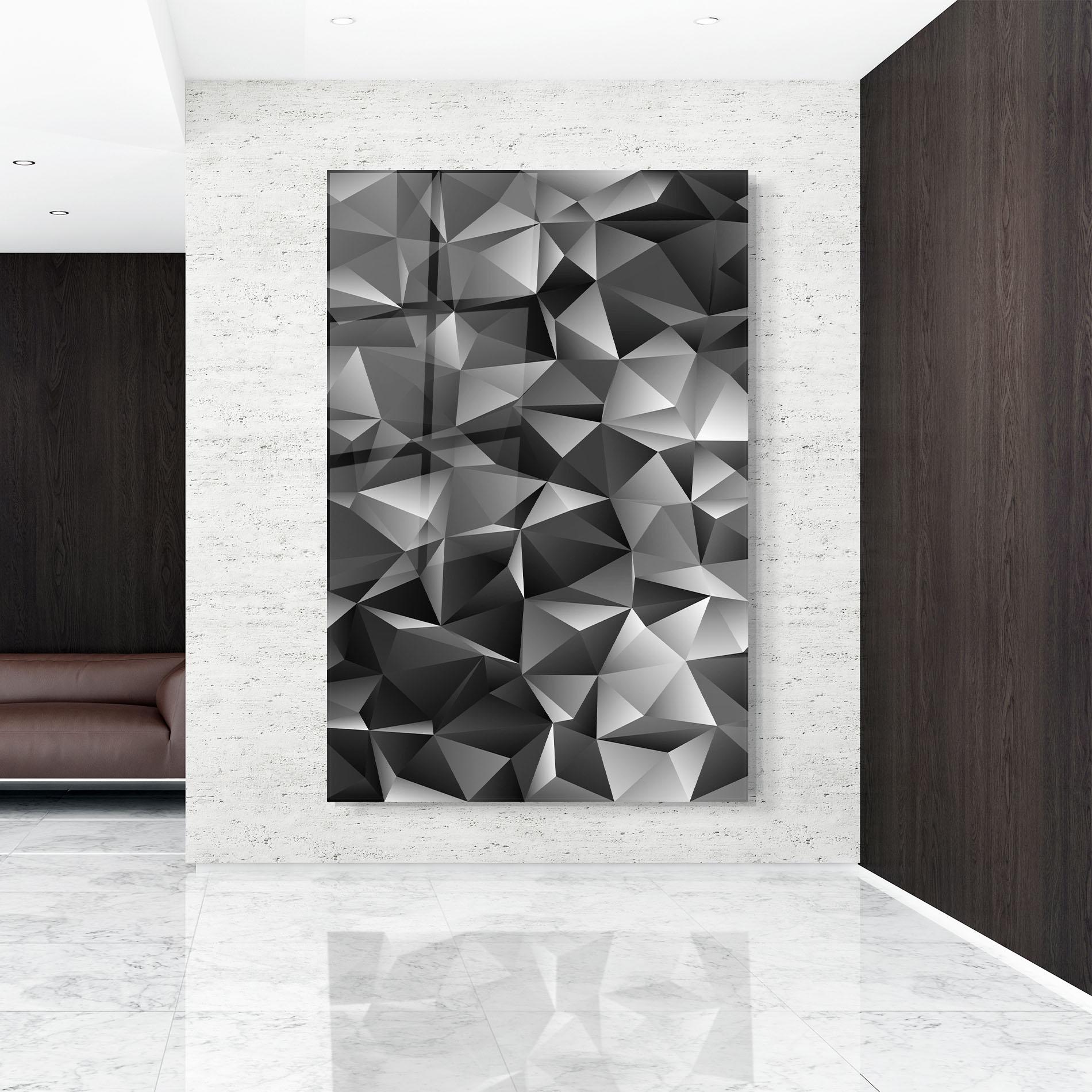 Üvegkép Black Triangle Pattern mockup 9