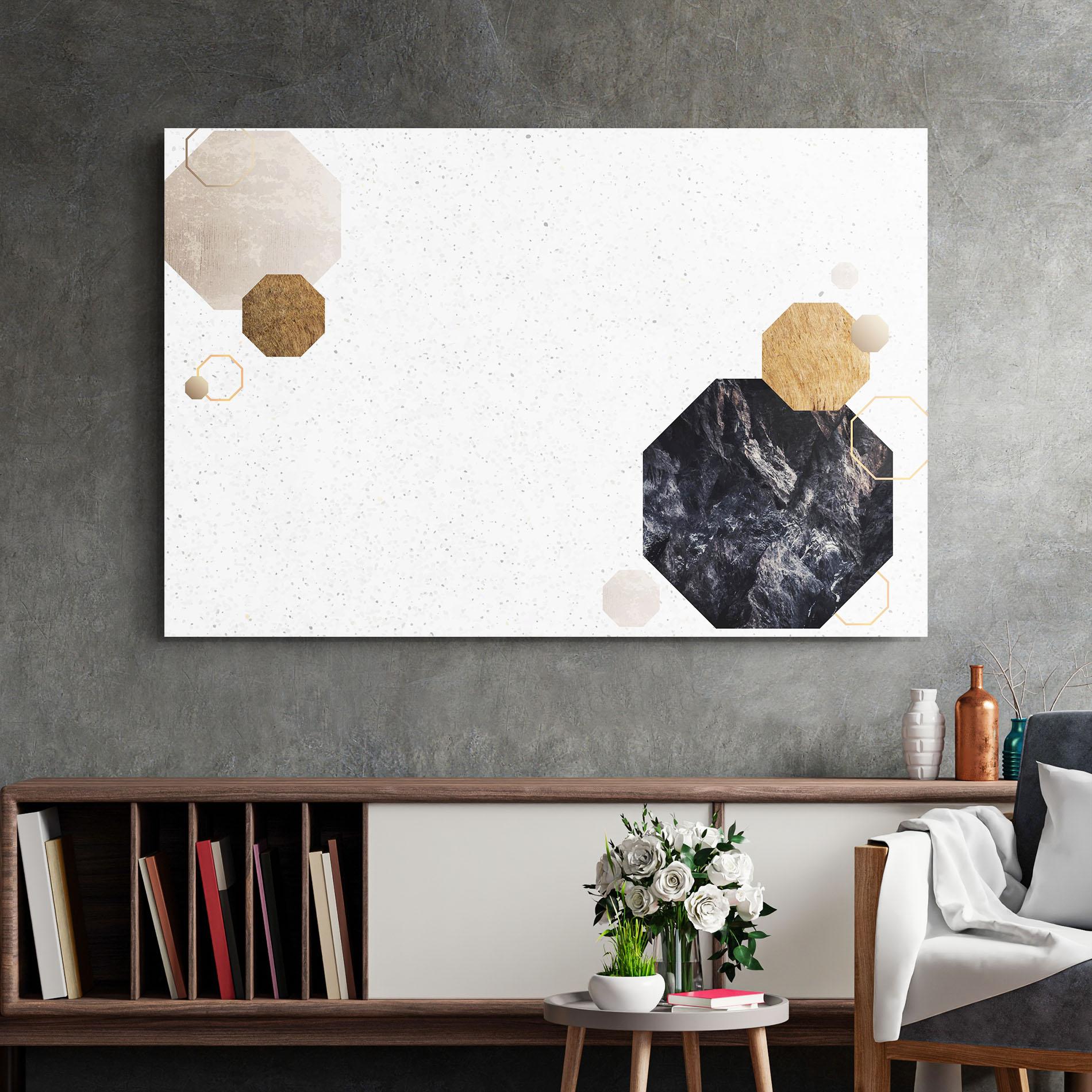 Üvegkép Big Hexagon mockup 2