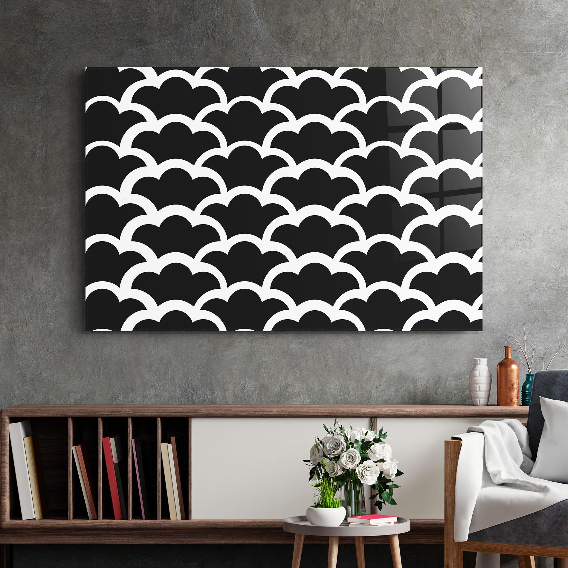 Üvegkép Black Clouds mockup 2