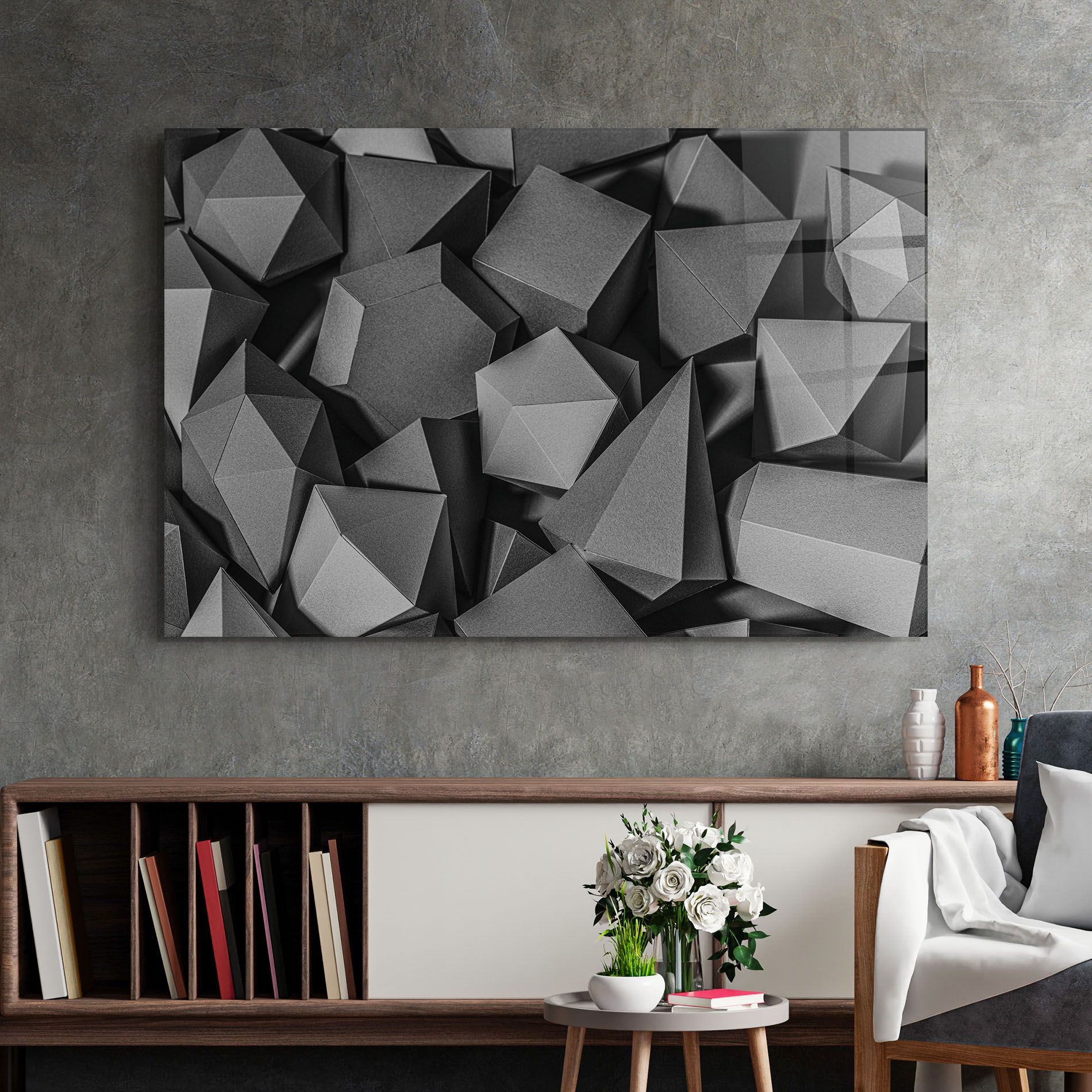 Black Geometric Shapes mockup 2