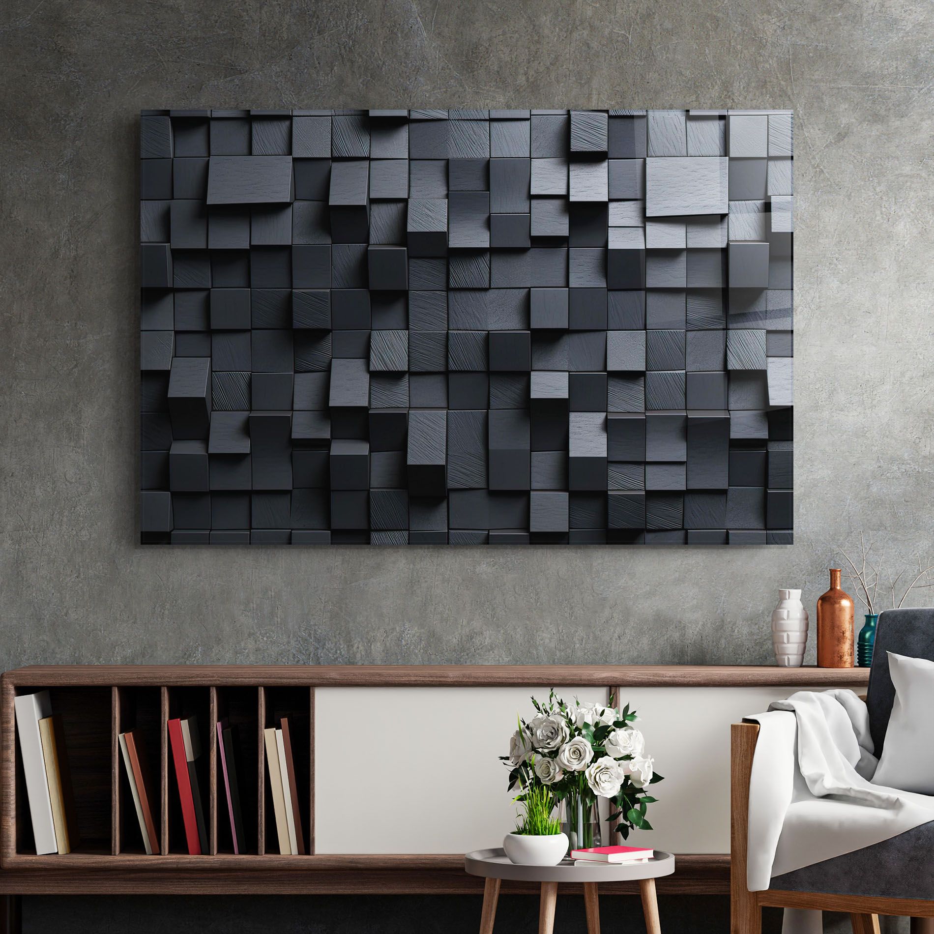 Black Square Pattern mockup 2
