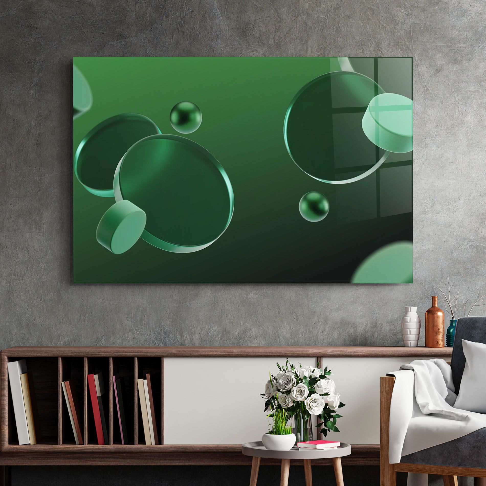 Green Circle Floating mockup 2