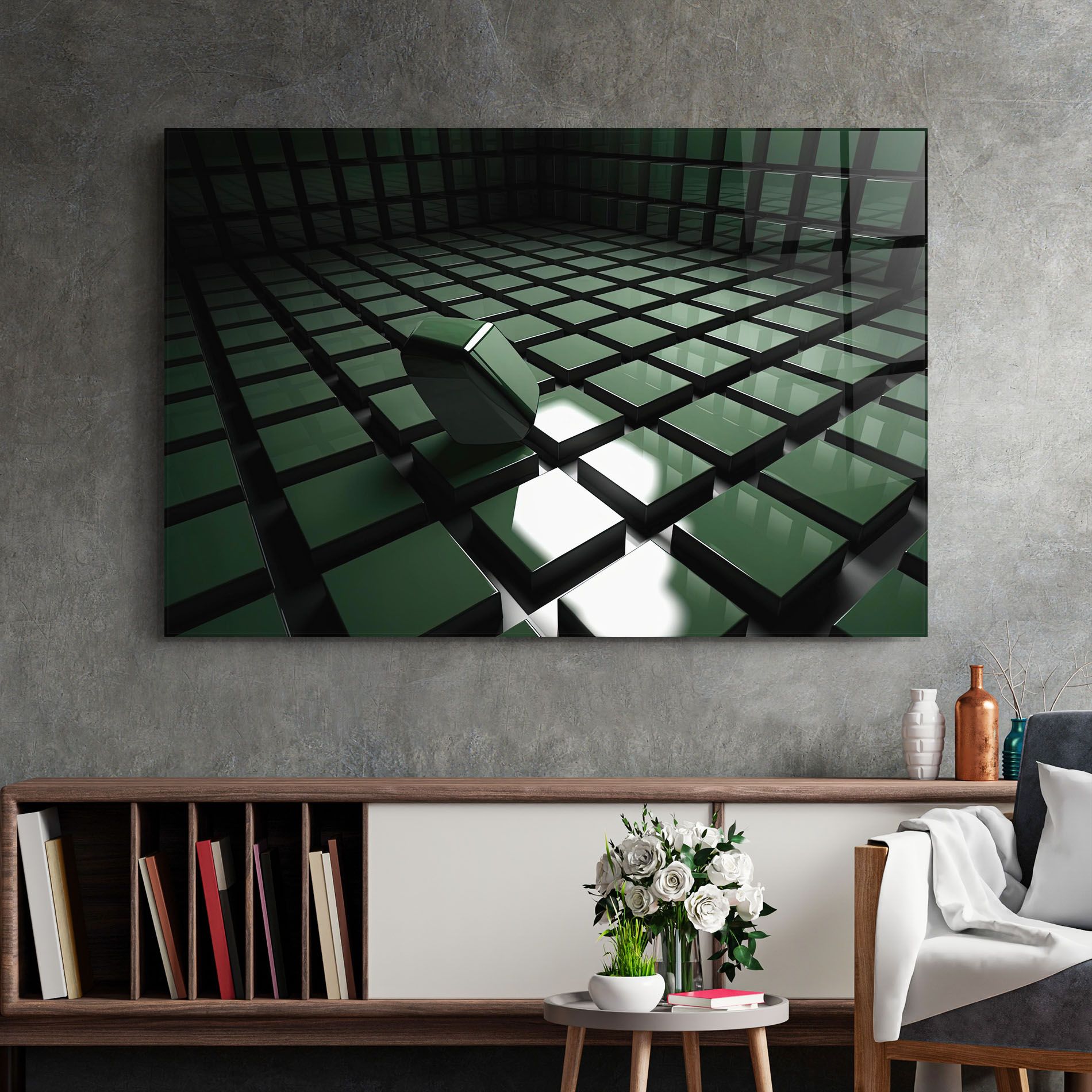 Green Shape Floating mockup 2