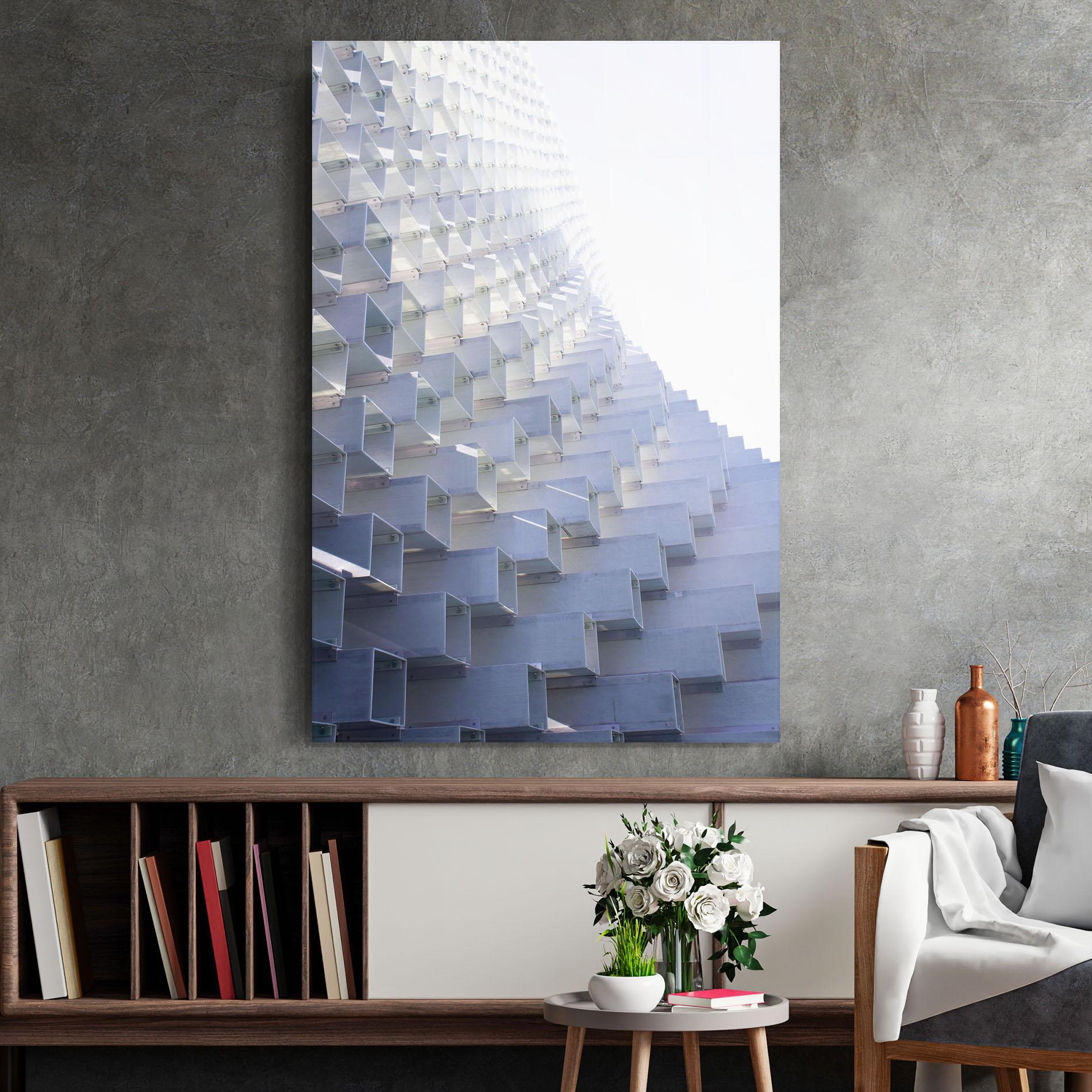 Üvegkép 3d White Square mockup 2