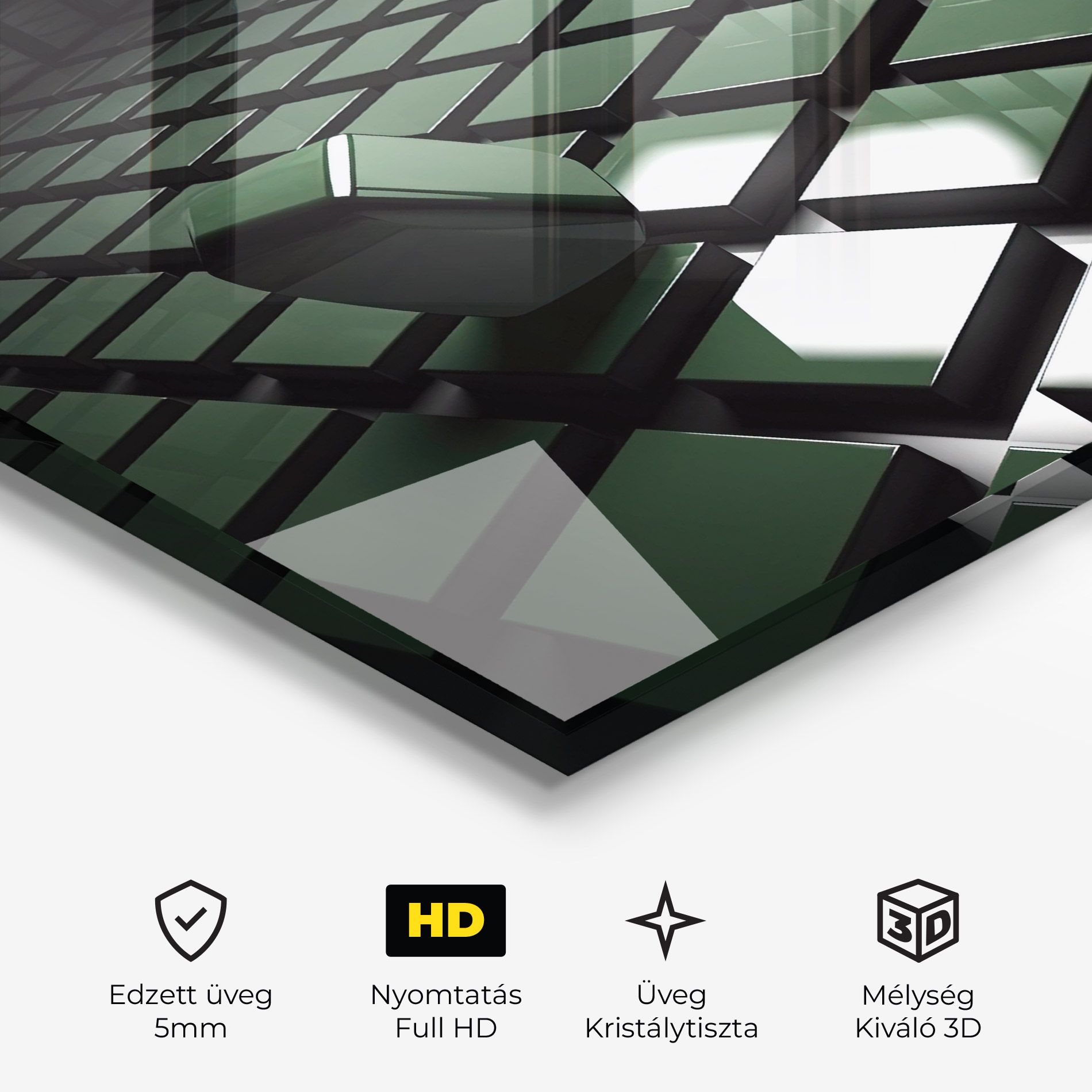 Green Shape Floating mockup 3