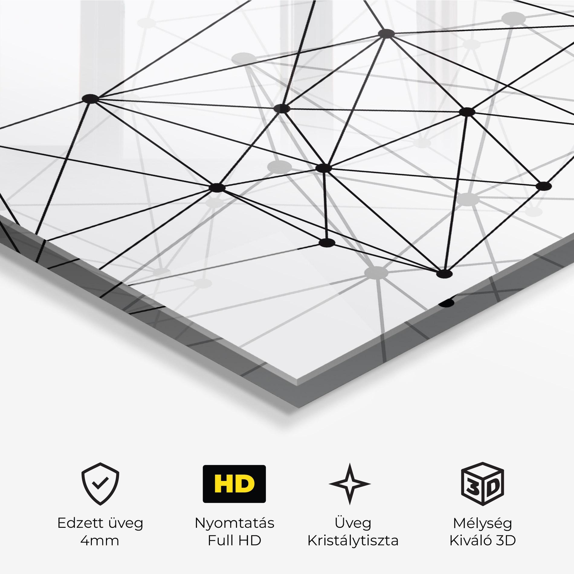 Üvegkép Black Connecting mockup 3