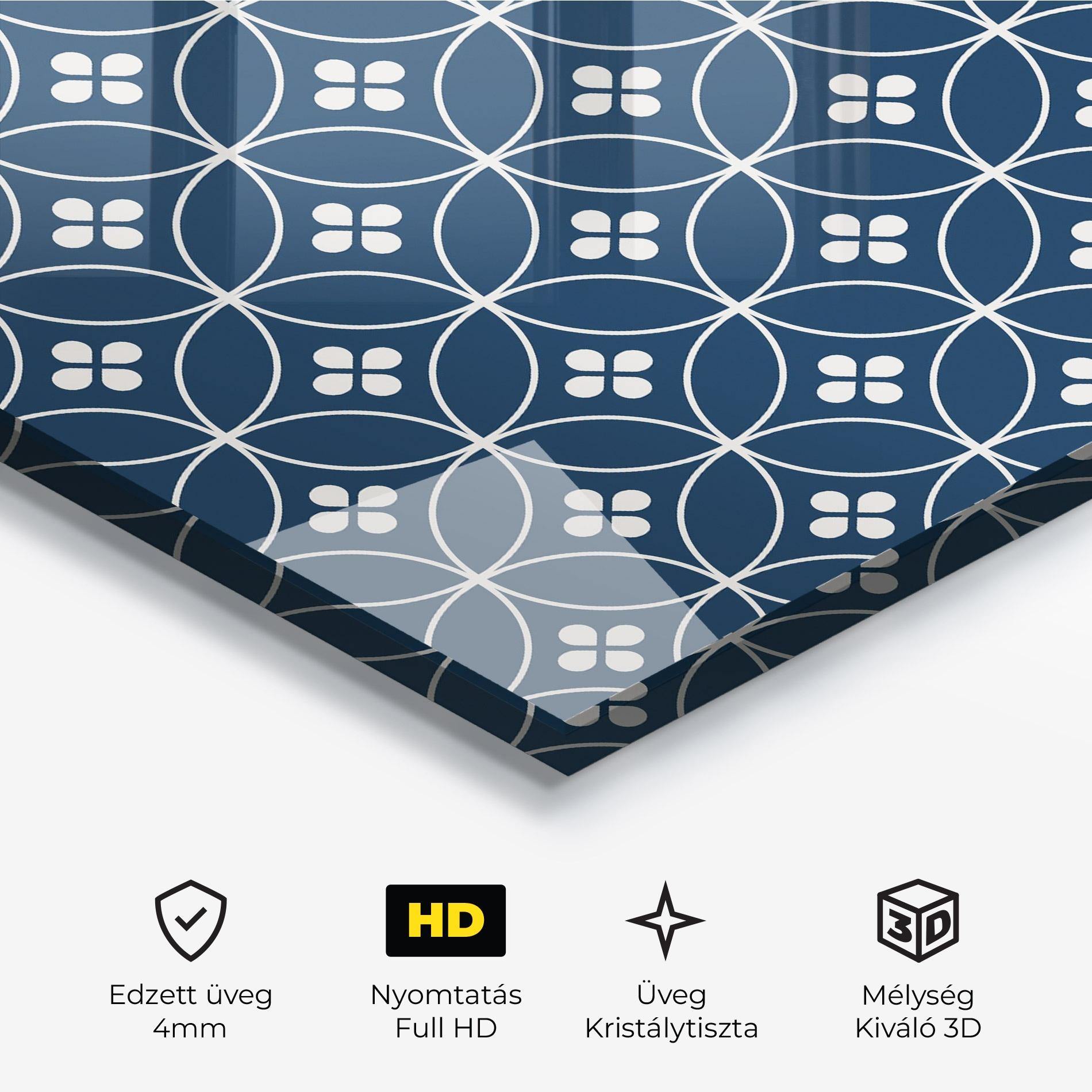 Üvegkép Blue Circle mockup 3