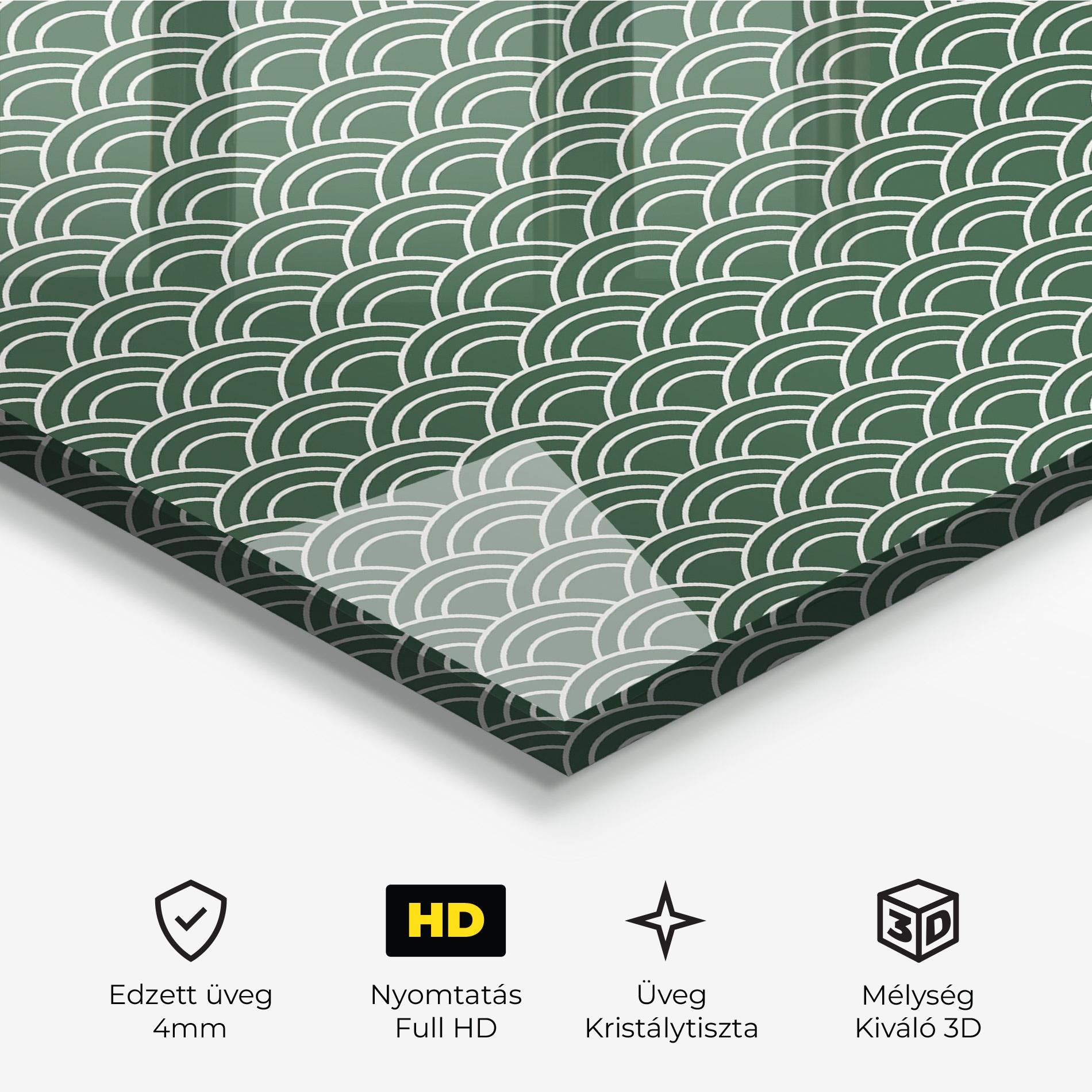 Üvegkép Green Semi Circle mockup 3