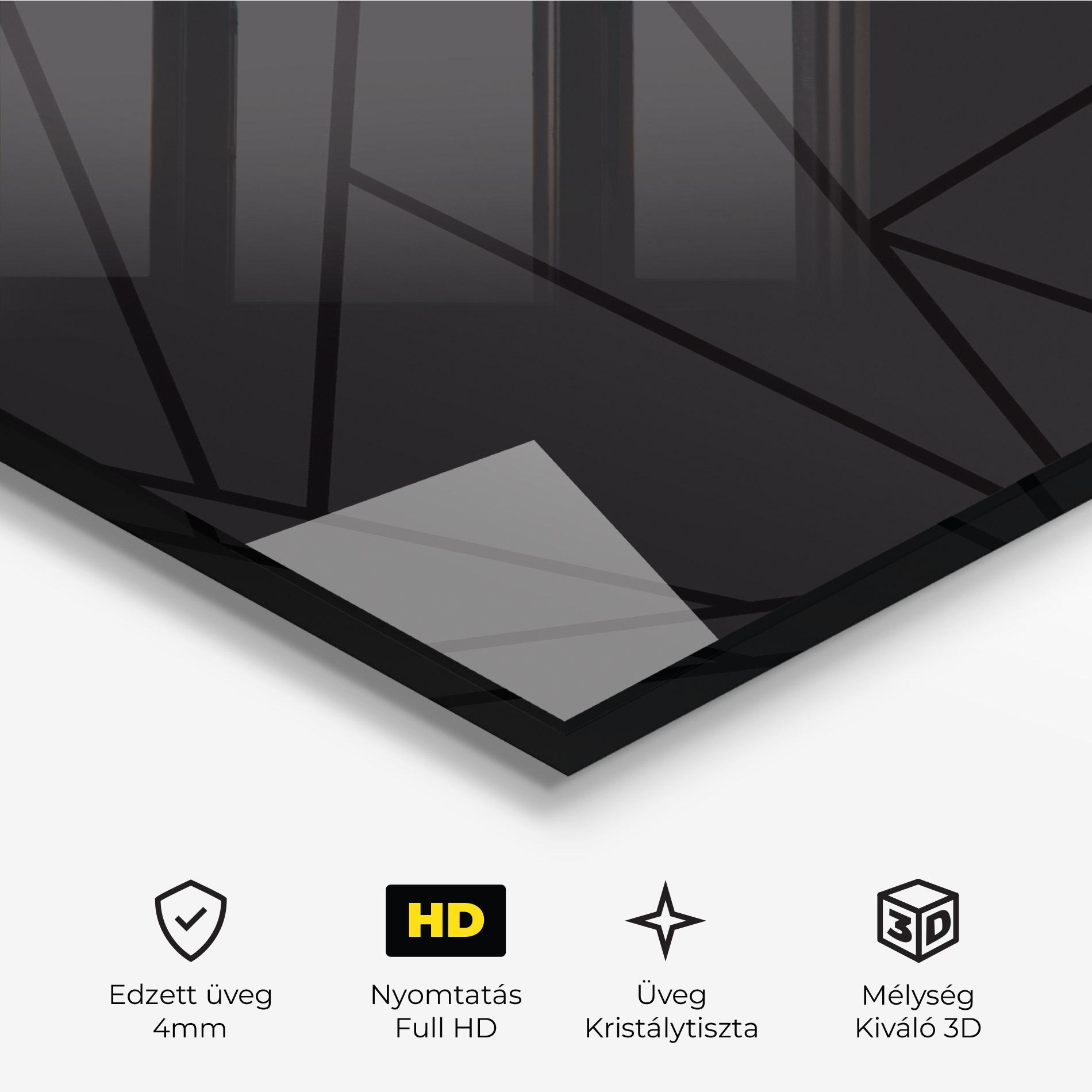 Üvegkép Grey Triangle mockup 3