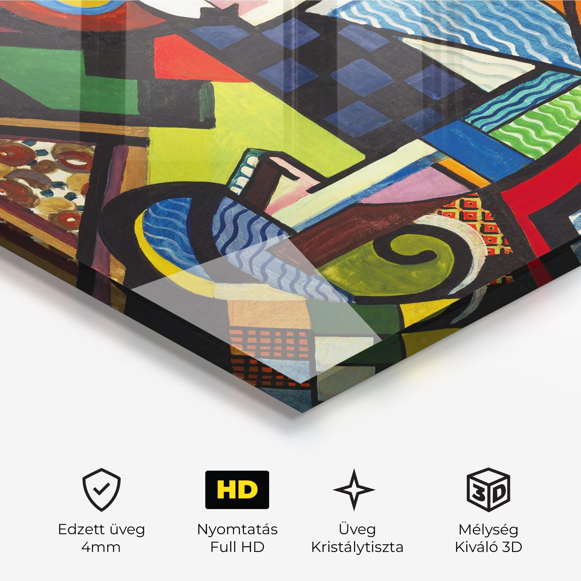 Üvegkép Mix Color Shapes mockup 3