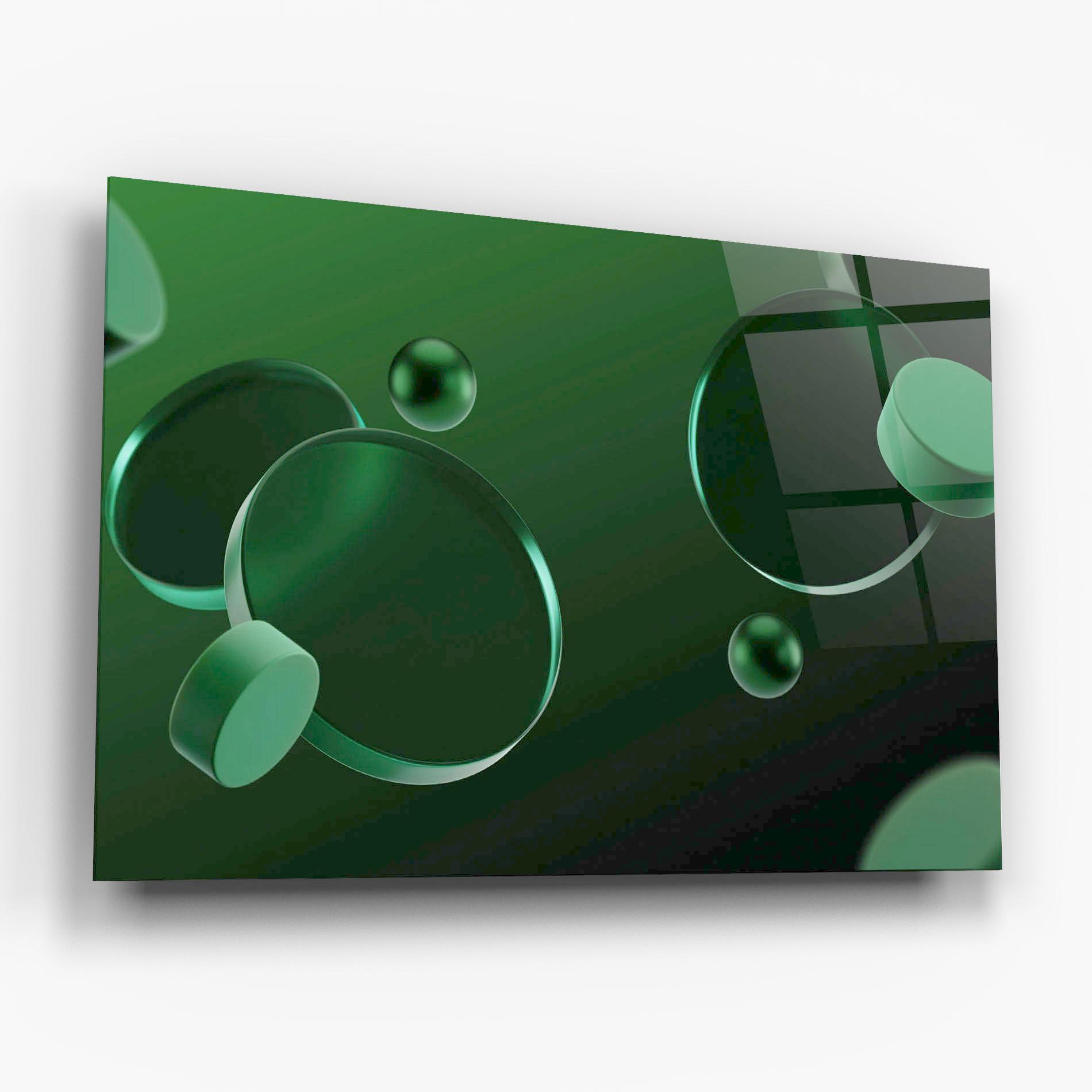 Üvegkép Green Circle Floating mockup 6