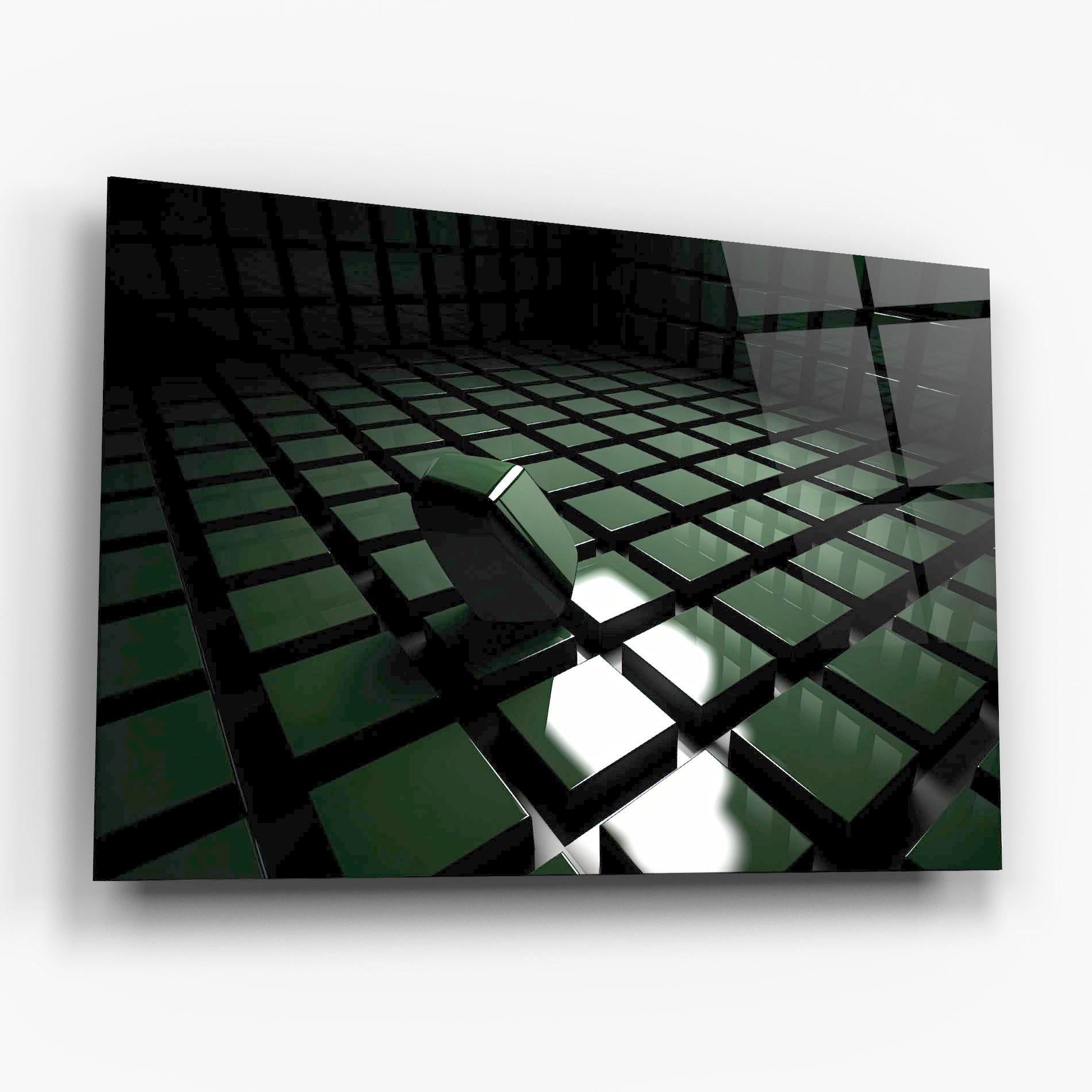 Üvegkép Green Shape Floating mockup 6