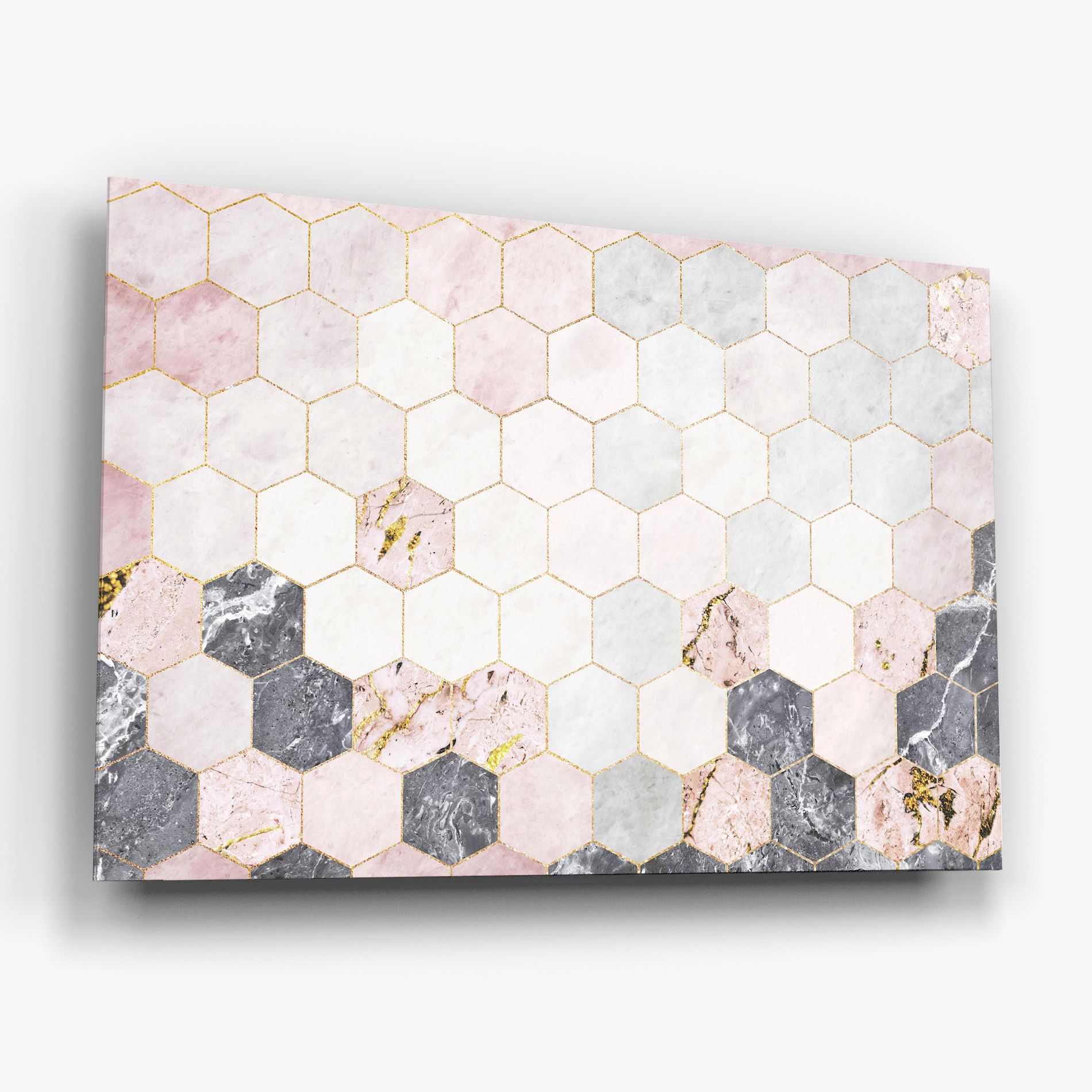 Grey Pink Hexagon mockup 6