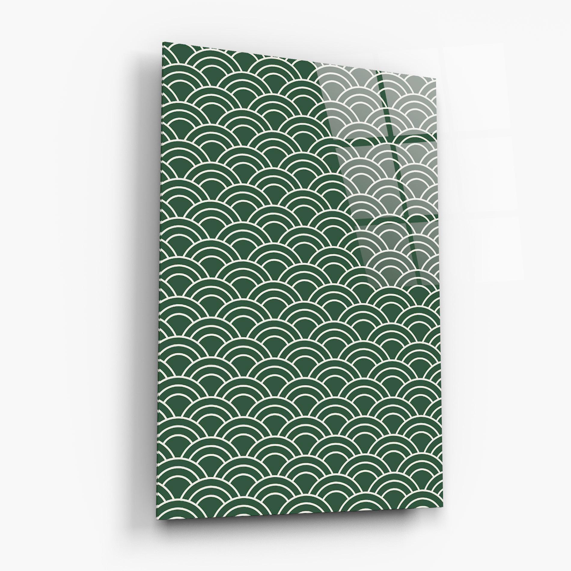 Üvegkép Green Semi Circle mockup 6