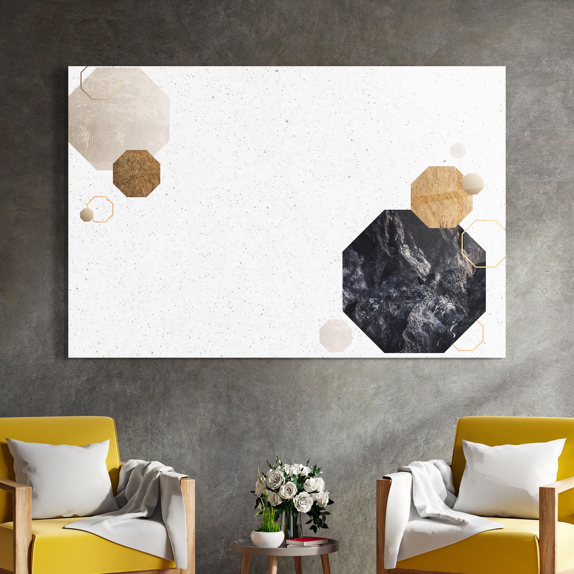 Üvegkép Big Hexagon mockup 4