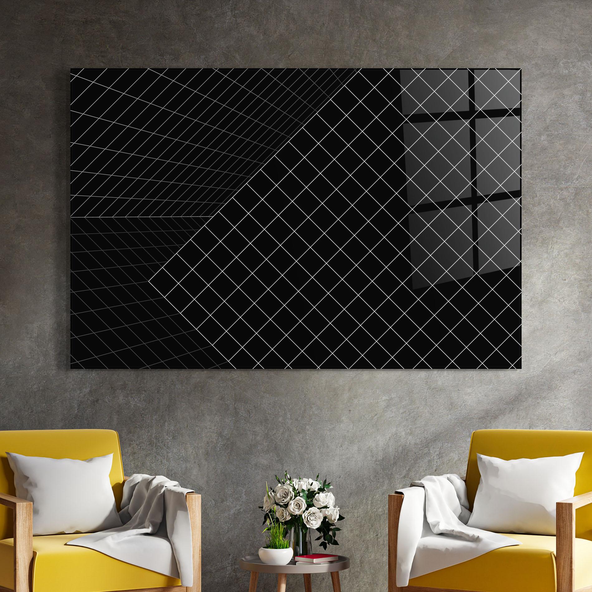 Üvegkép Black Square mockup 4