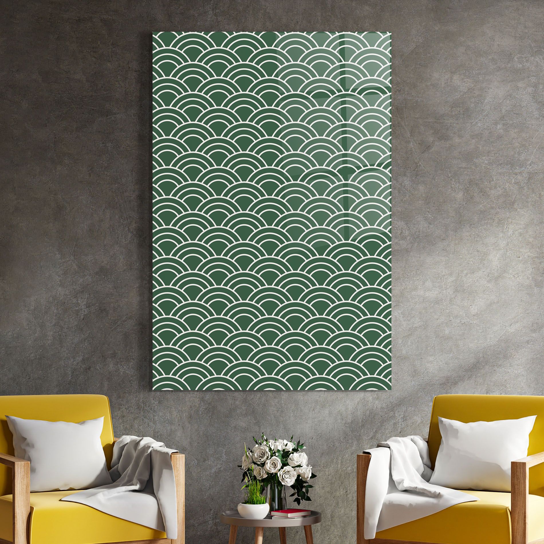 Green Semi Circle mockup 4