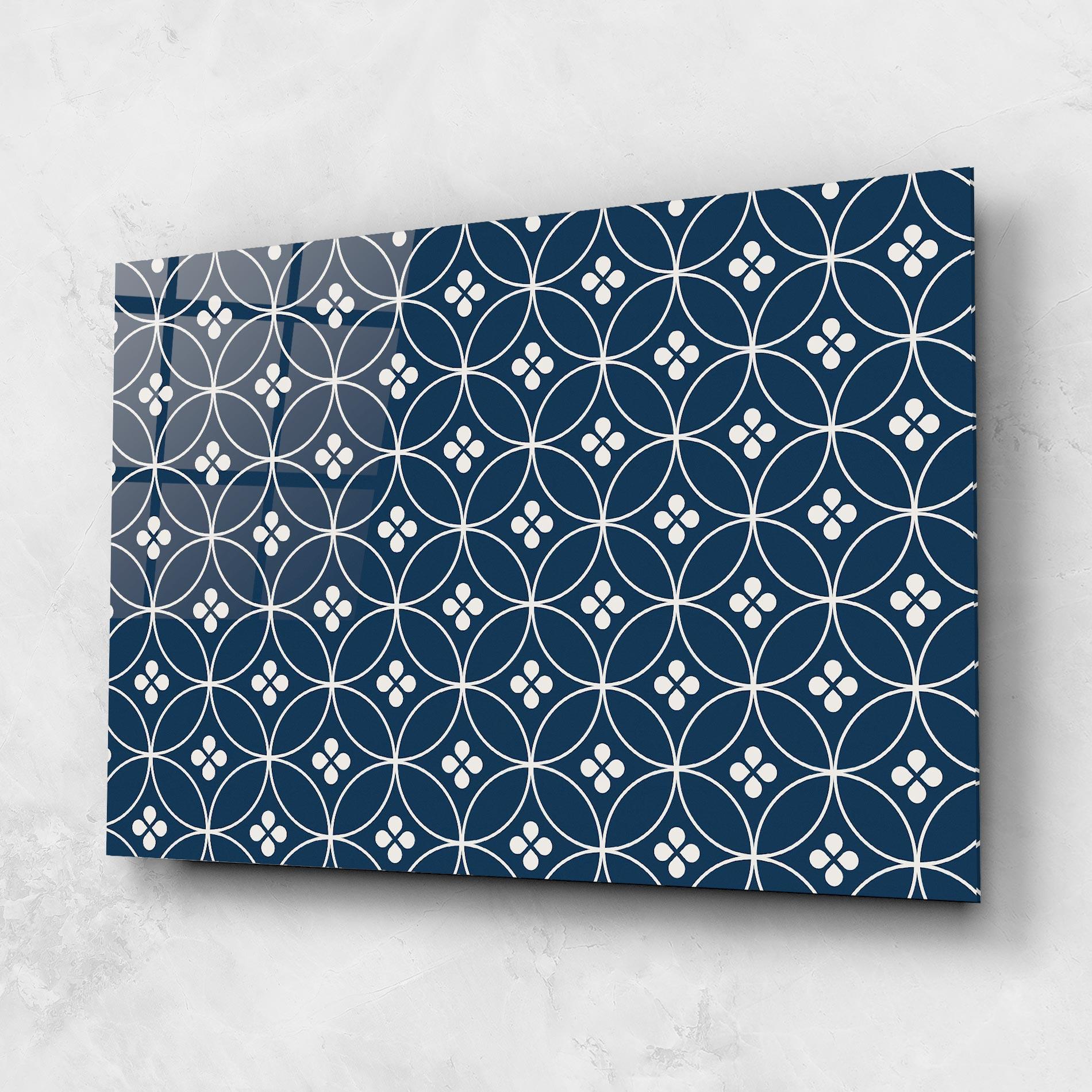 Üvegkép Blue Circle mockup 1