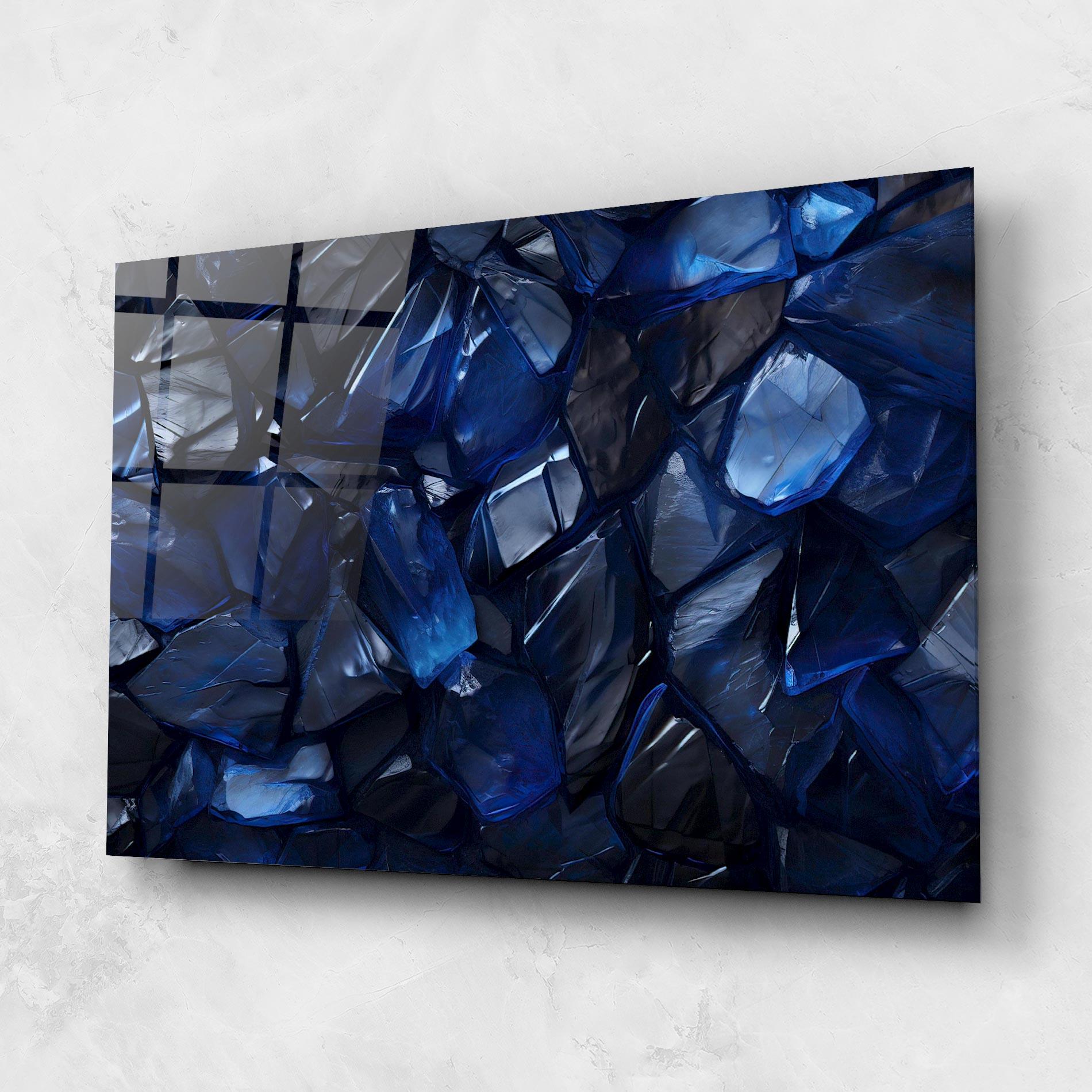 Üvegkép Blue Crystal Shape mockup 1