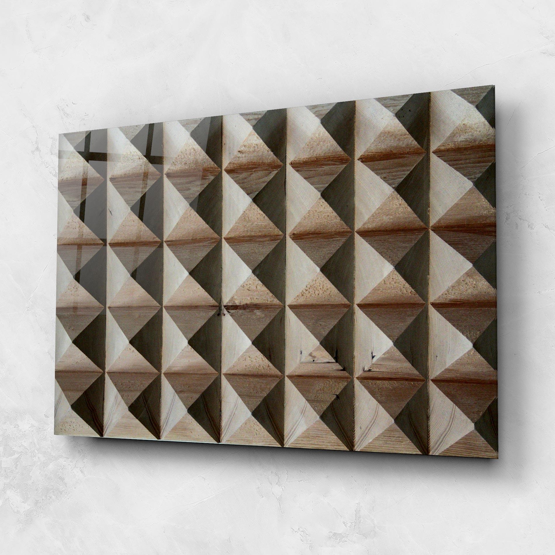Üvegkép Cream Pyramid mockup 1