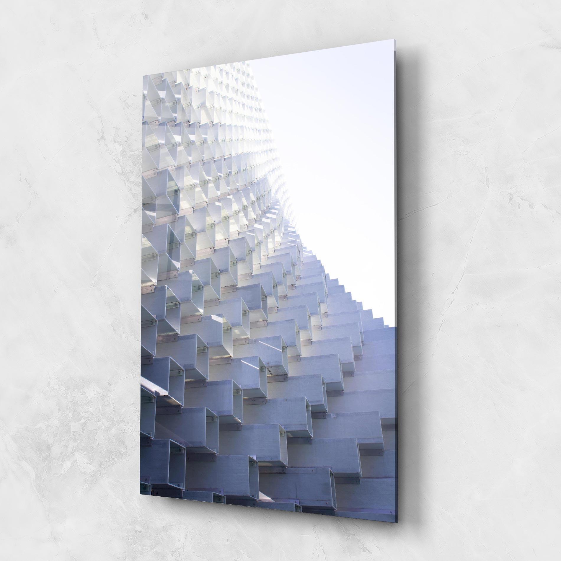 Üvegkép 3d White Square mockup 1