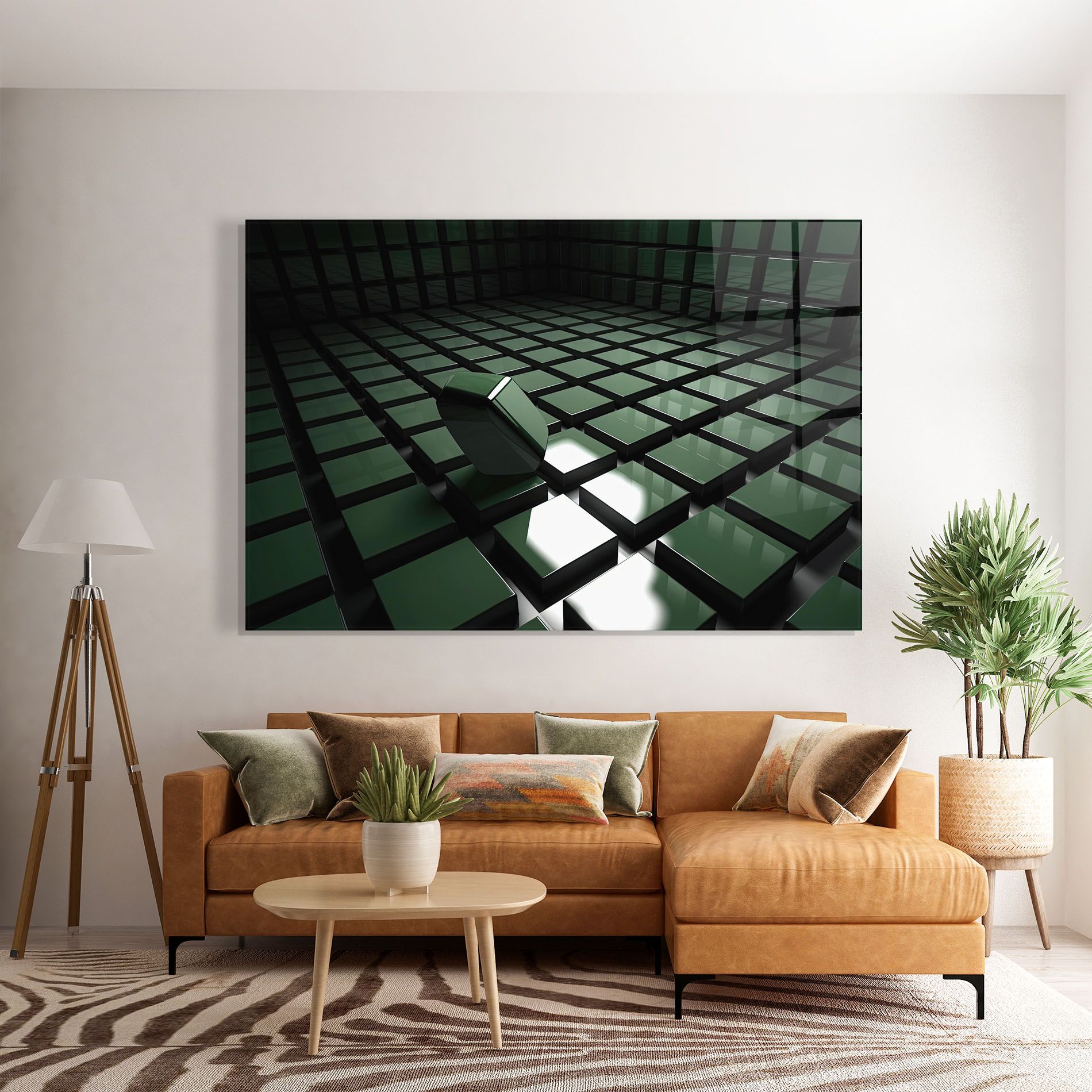 Green Shape Floating mockup 7