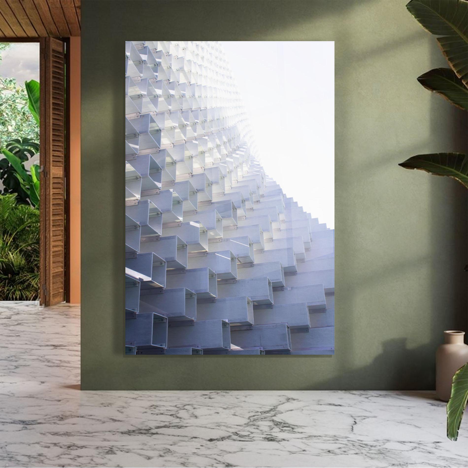 Üvegkép 3d White Square mockup 7