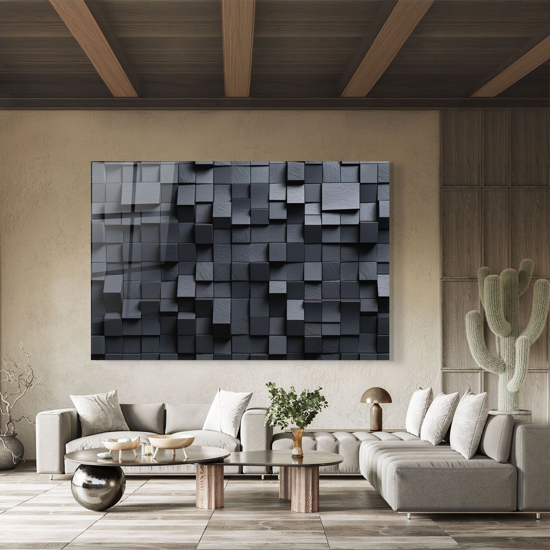 Black Square Pattern mockup 8