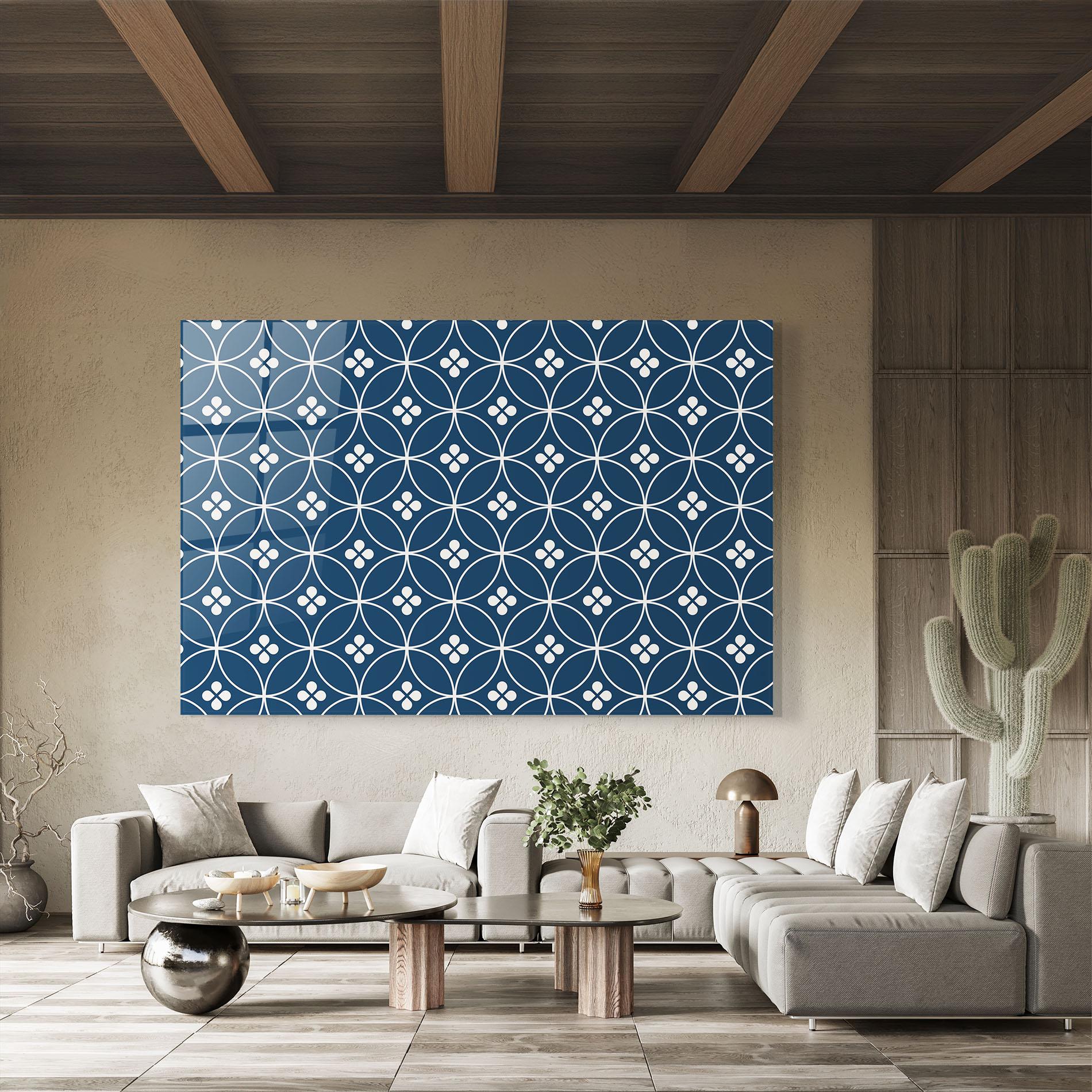 Üvegkép Blue Circle mockup 8