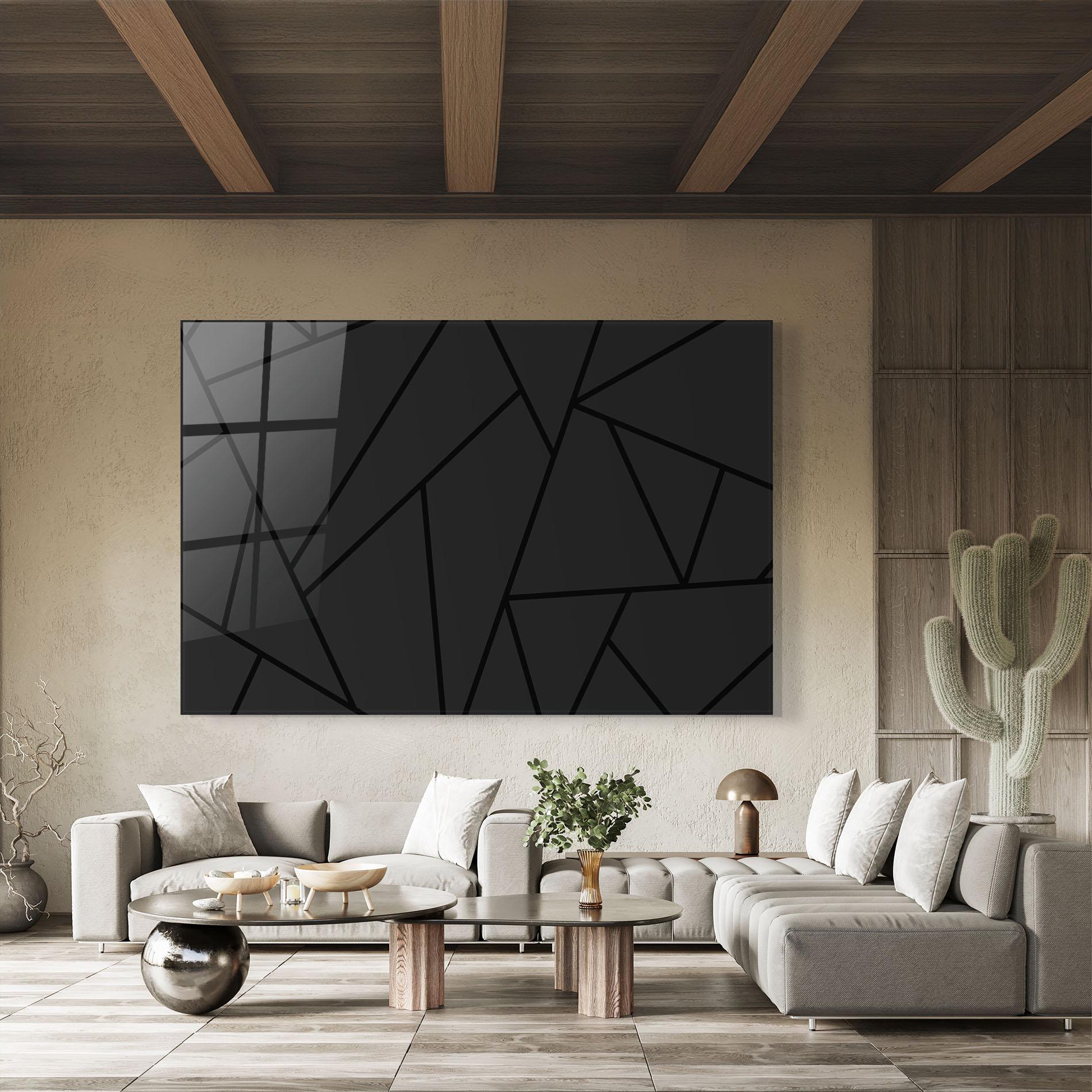 Üvegkép Grey Triangle mockup 8