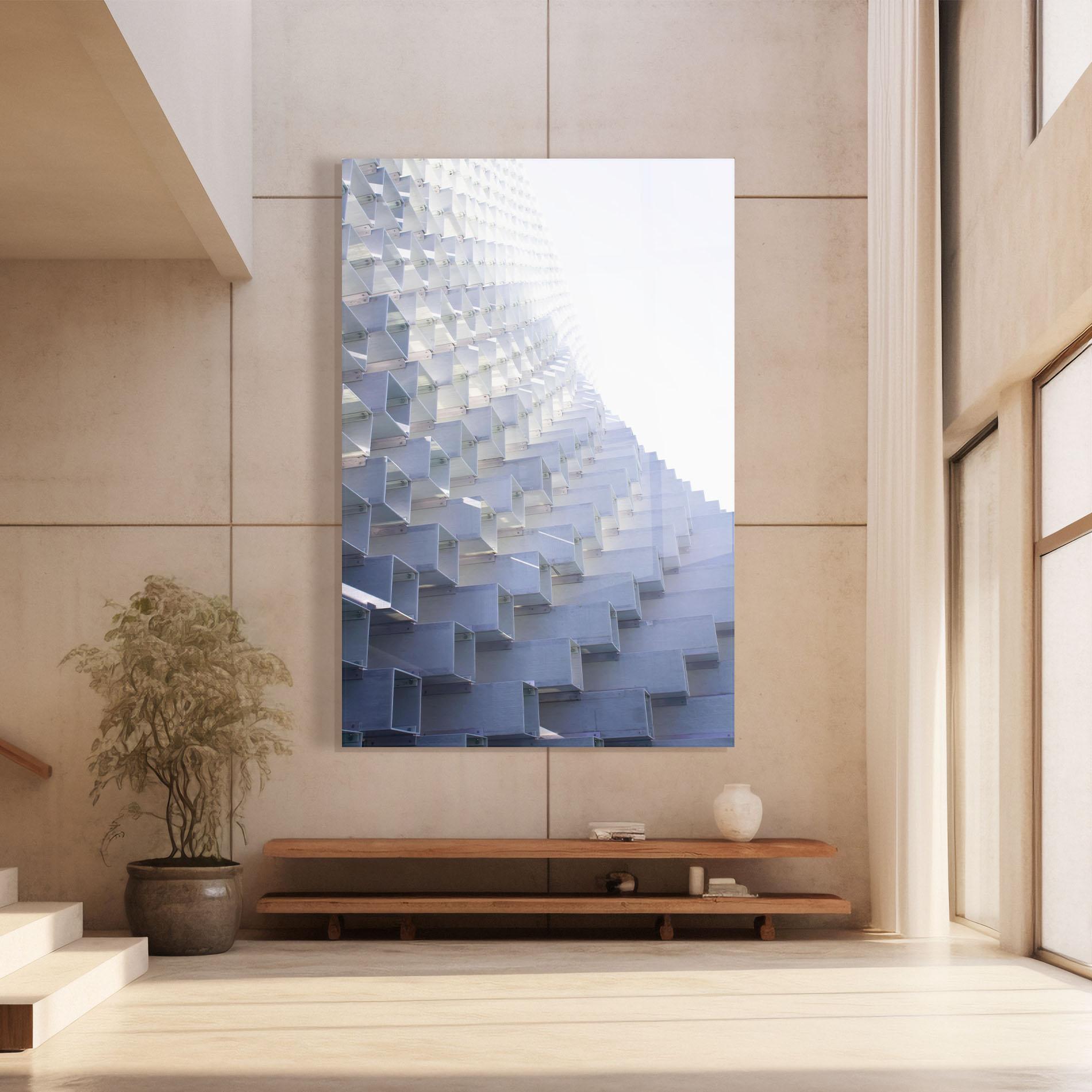 Üvegkép 3d White Square mockup 8