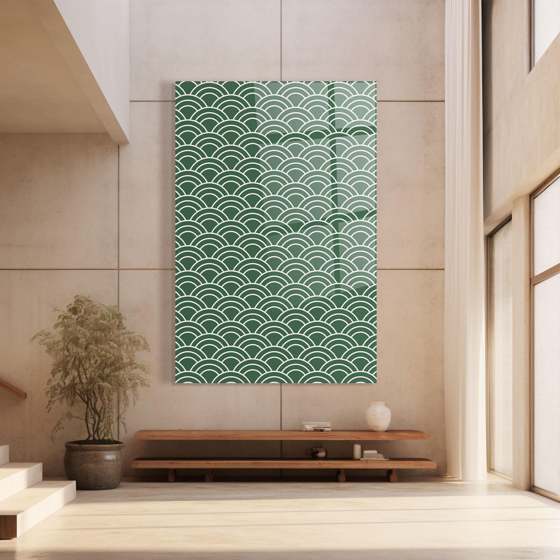 Üvegkép Green Semi Circle mockup 8