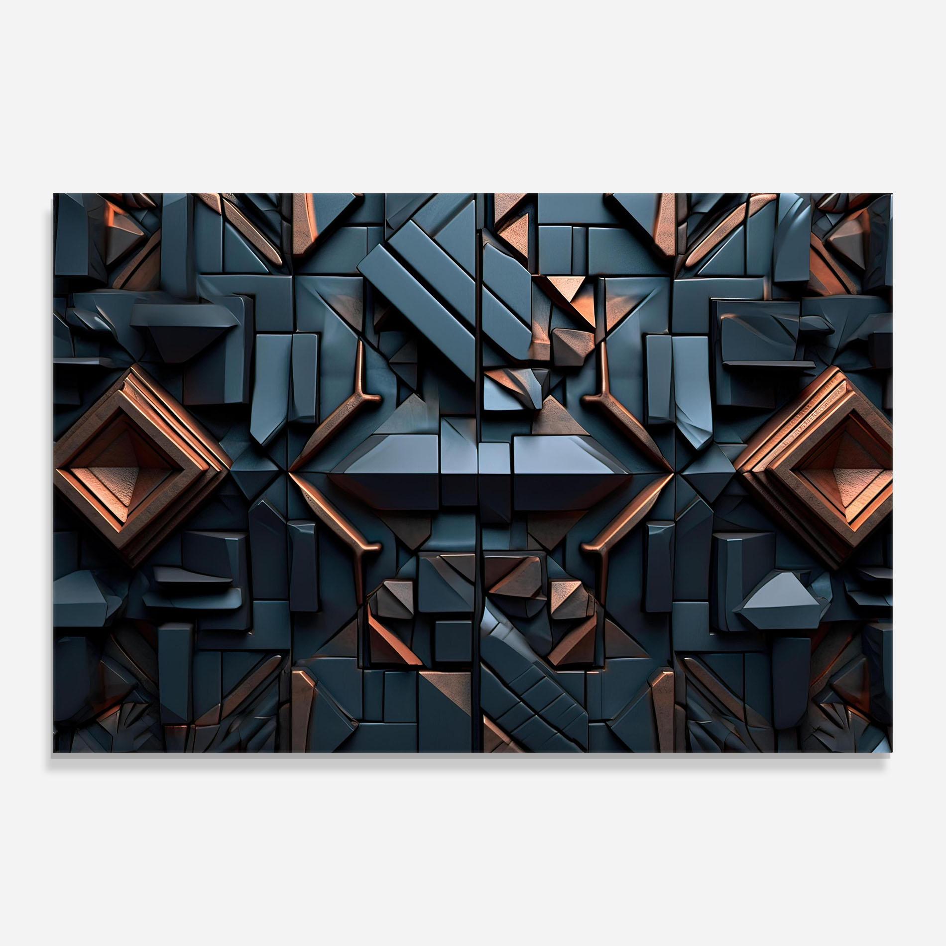 Üvegkép Orange Rhombus mockup 0