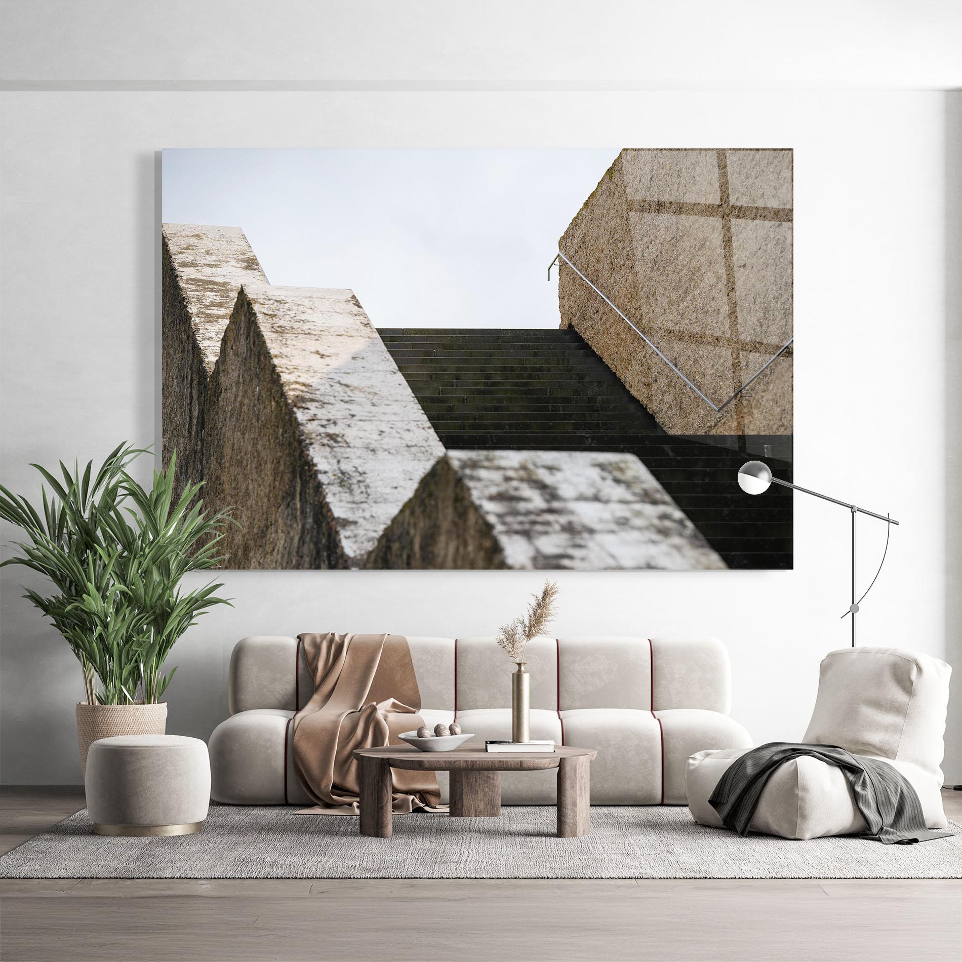 Üvegkép Black Stairs mockup 9