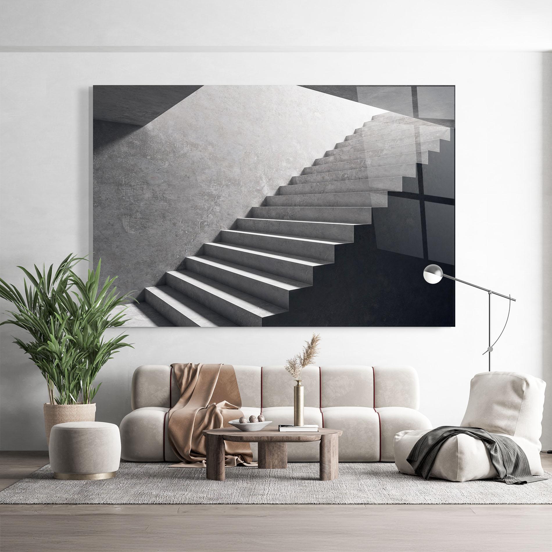Üvegkép Concrete Stairs mockup 9