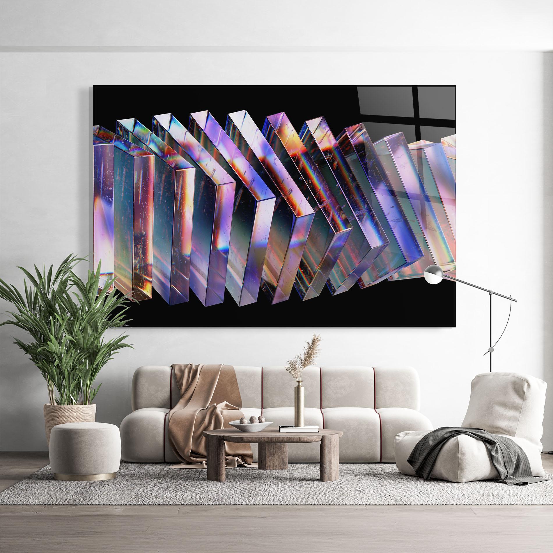 Üvegkép Square Glass Floating mockup 9