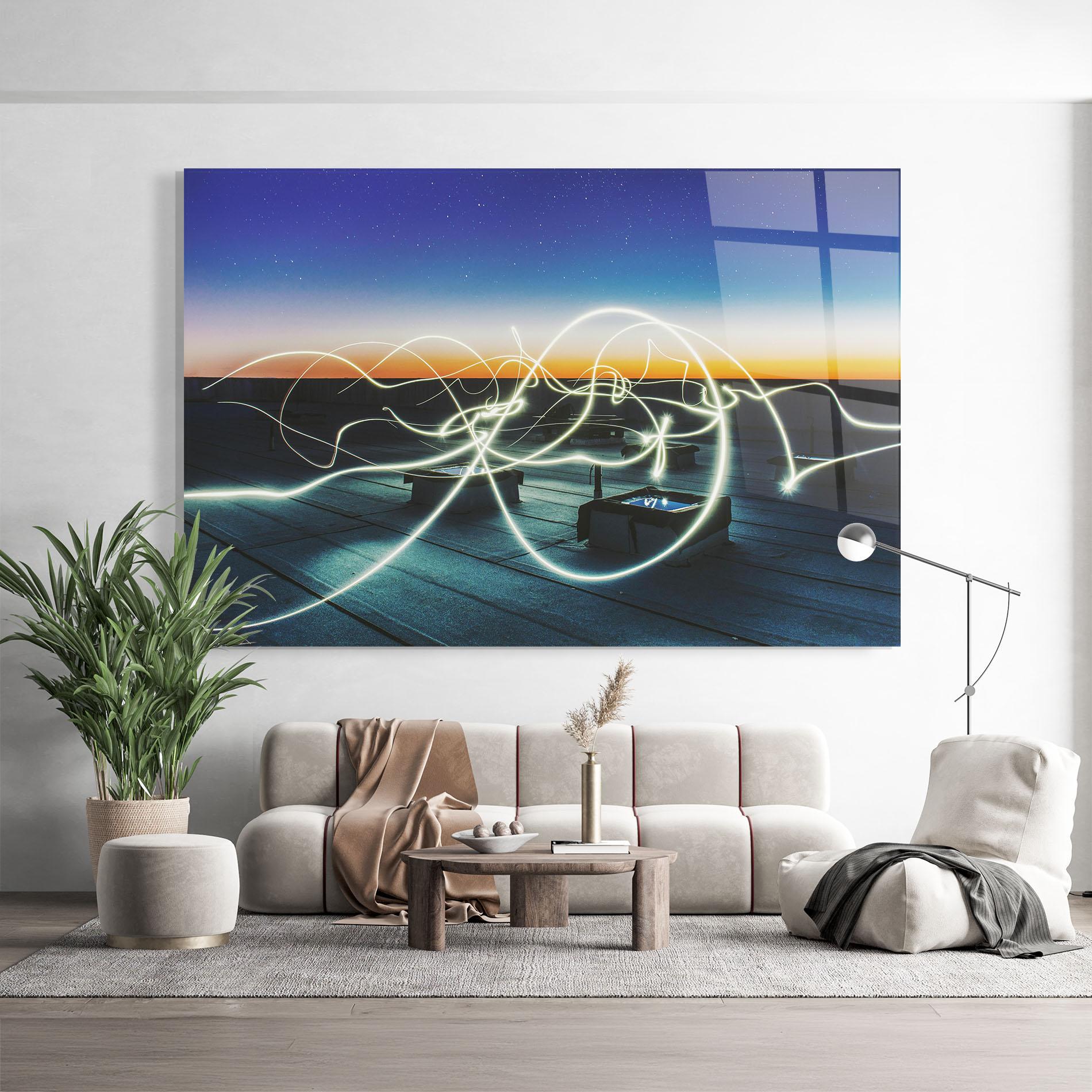 Üvegkép White Light Floating mockup 9