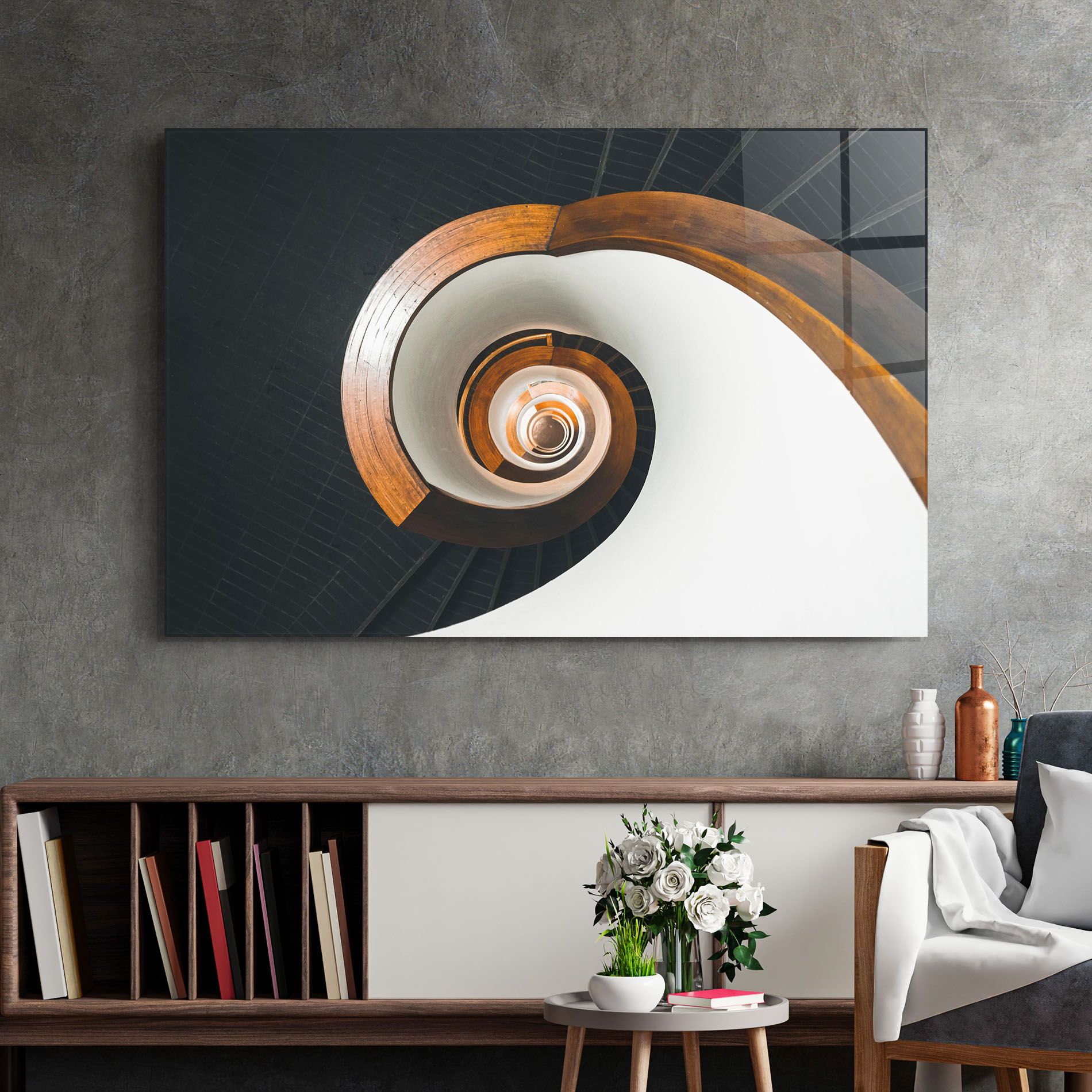 Black Spiral Stairs mockup 2
