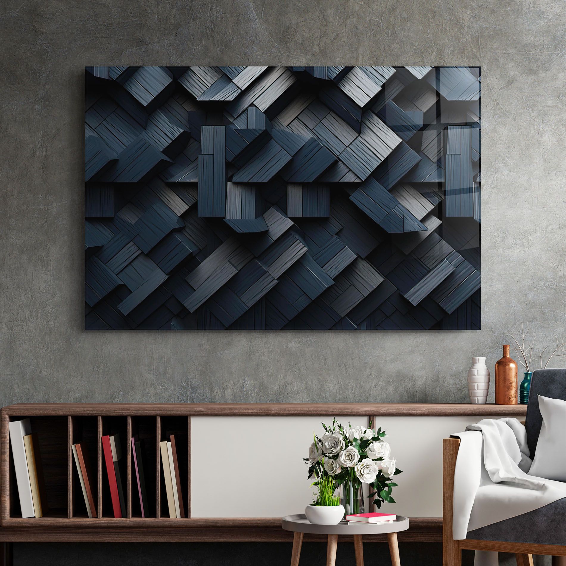 Dark Blue Wall mockup 2