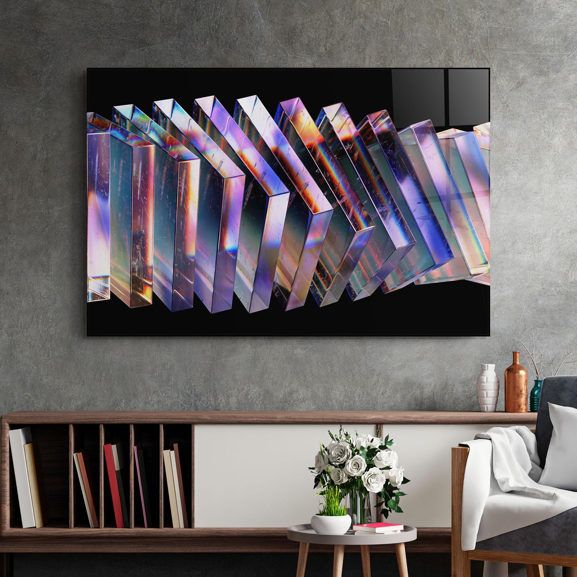 Üvegkép Square Glass Floating mockup 2